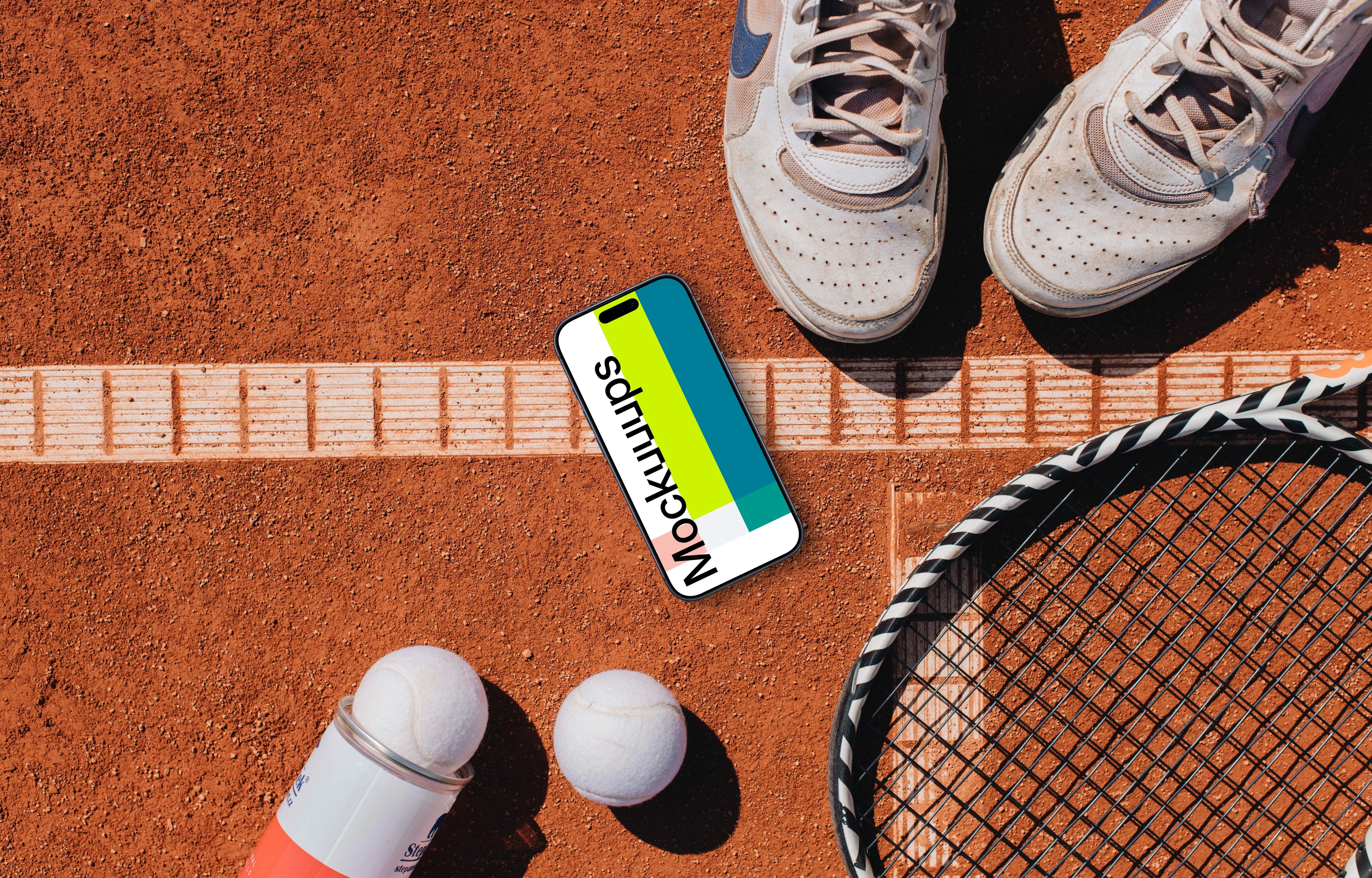 Tennis themed iPhone mockup