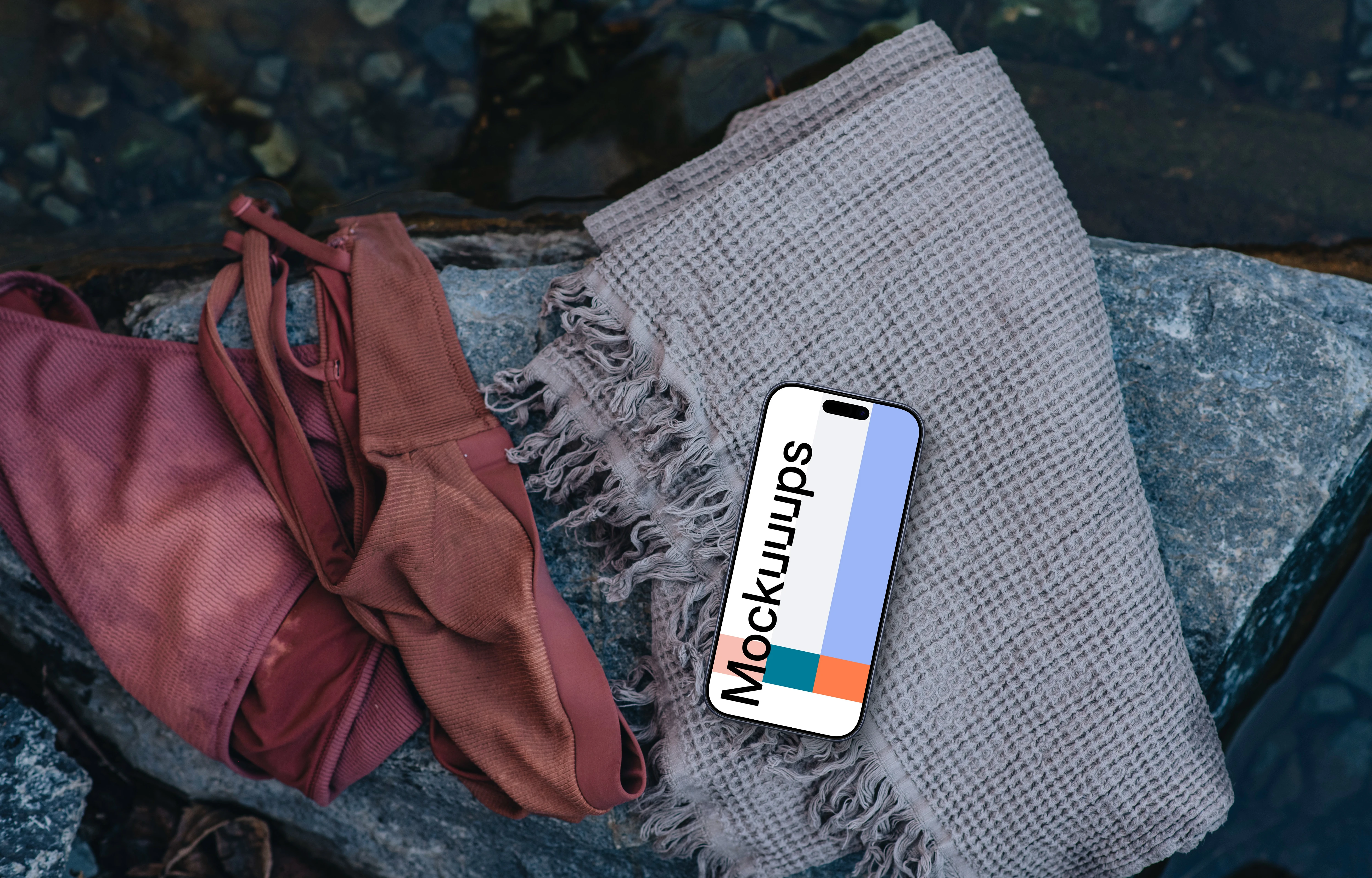 Aquatic lifestyle iPhone mockup