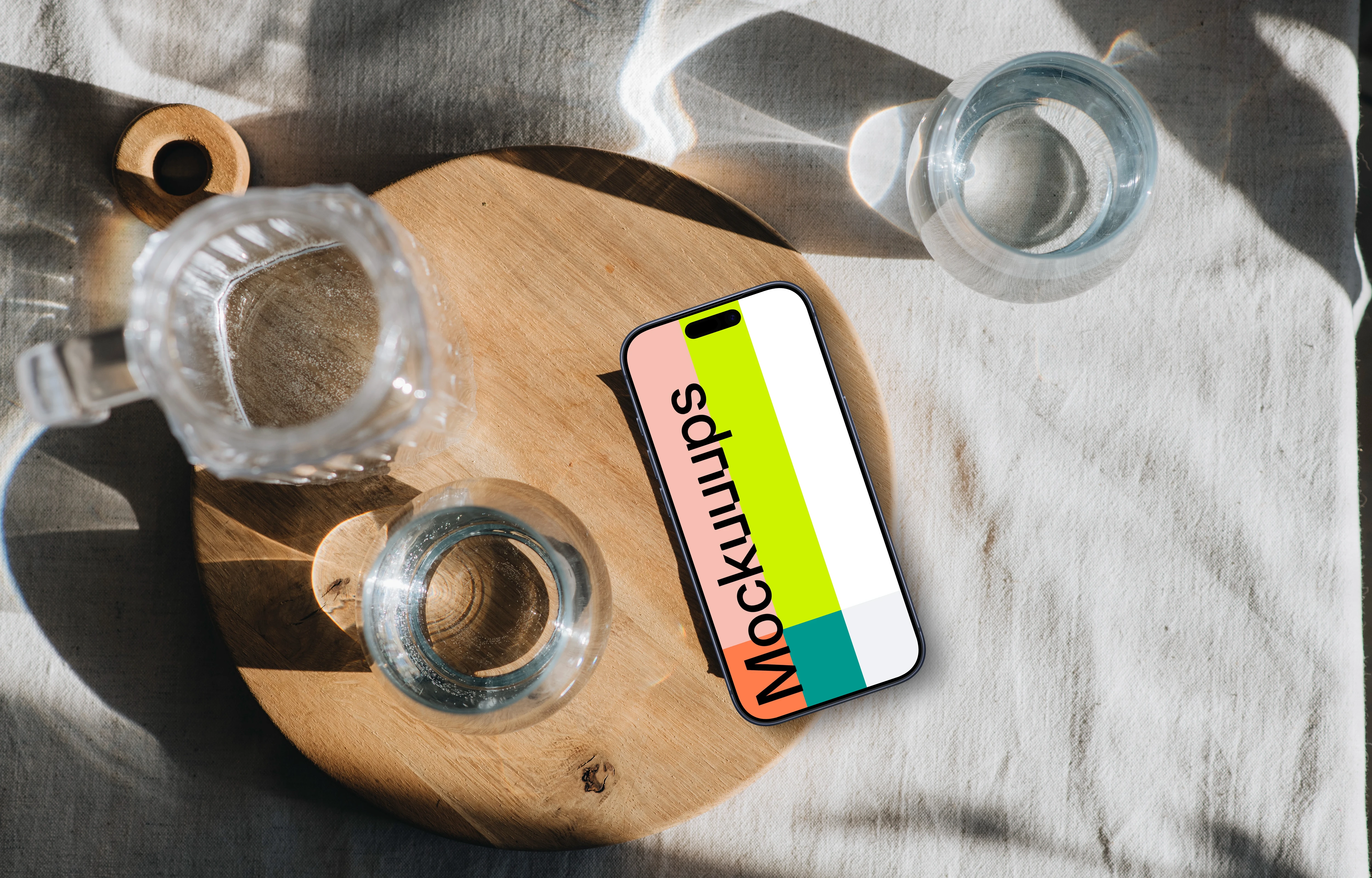 Breakfast with a minimalist touch including an iPhone mockup