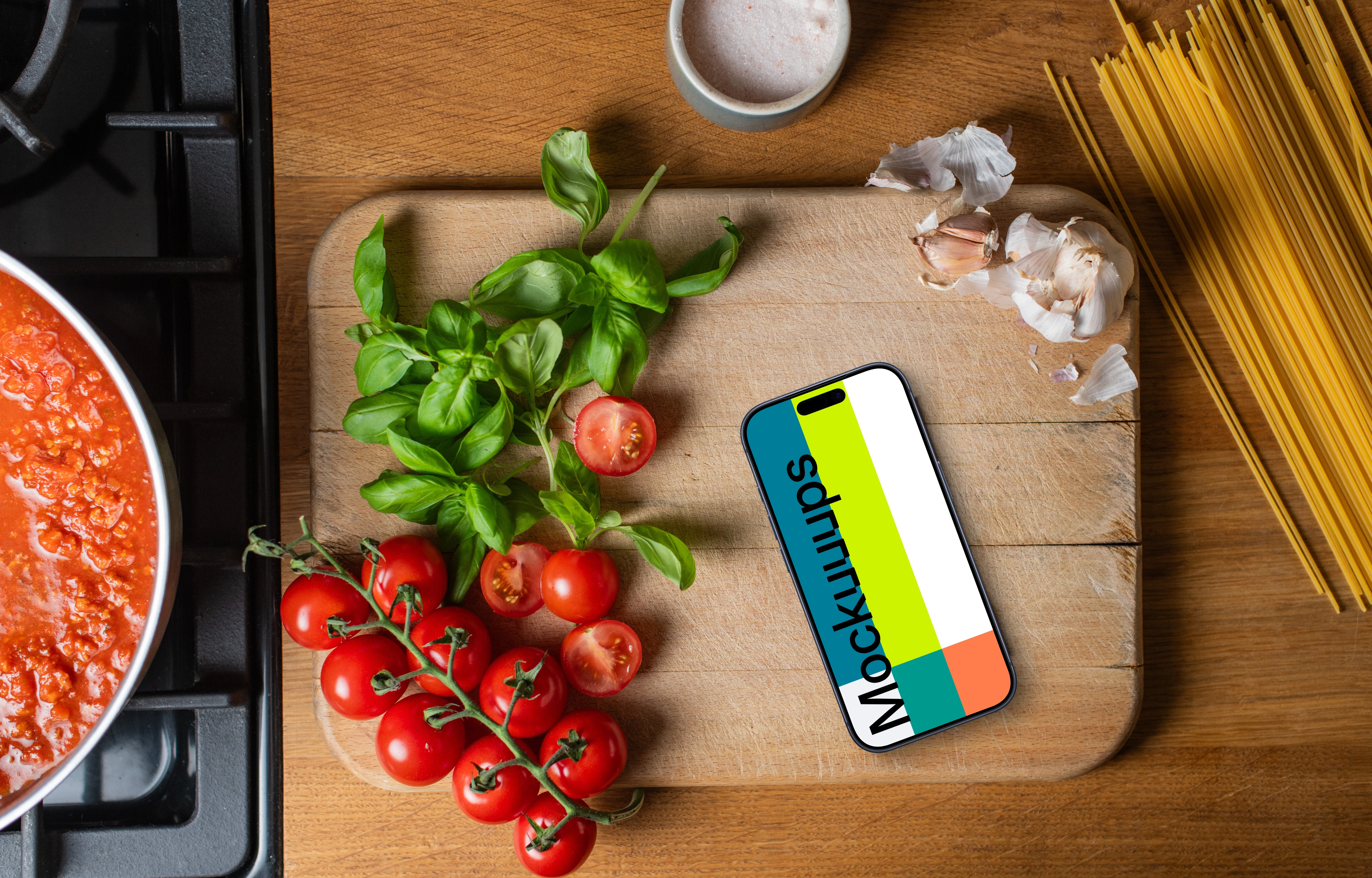 Cooking related iPhone mockup