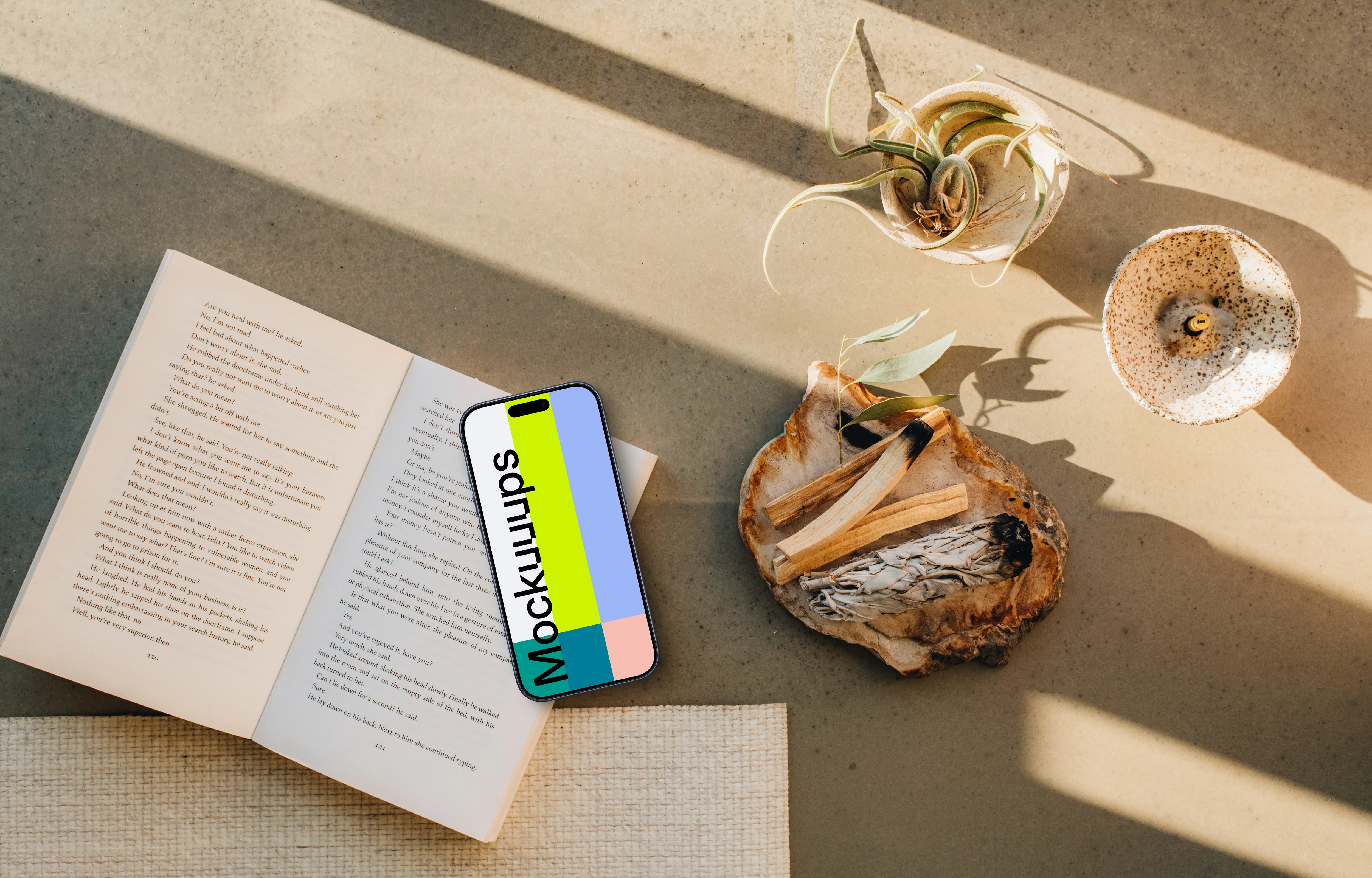 Elegance and relaxation and an iPhone mockup