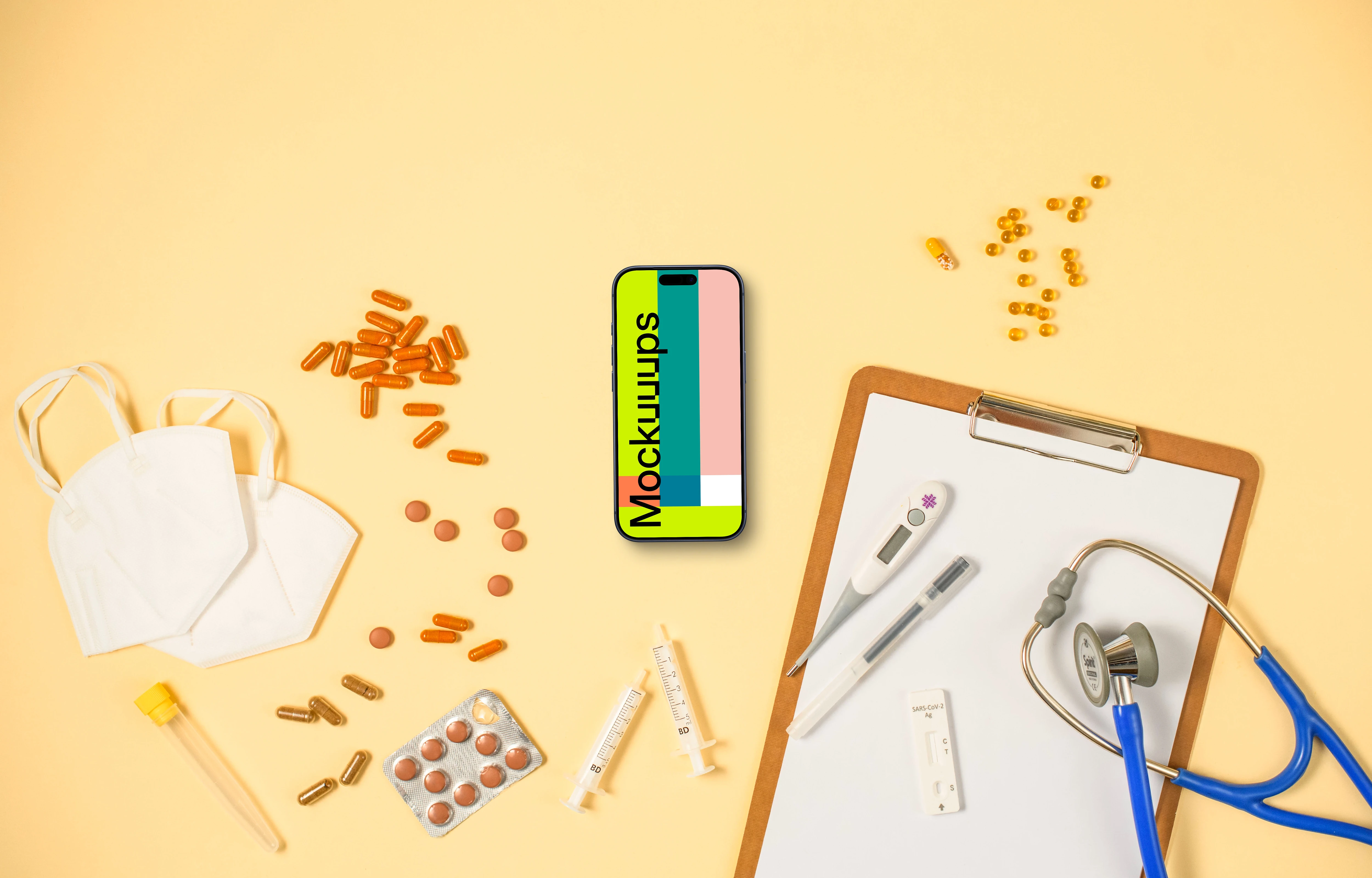 Health care themed iPhone mockup