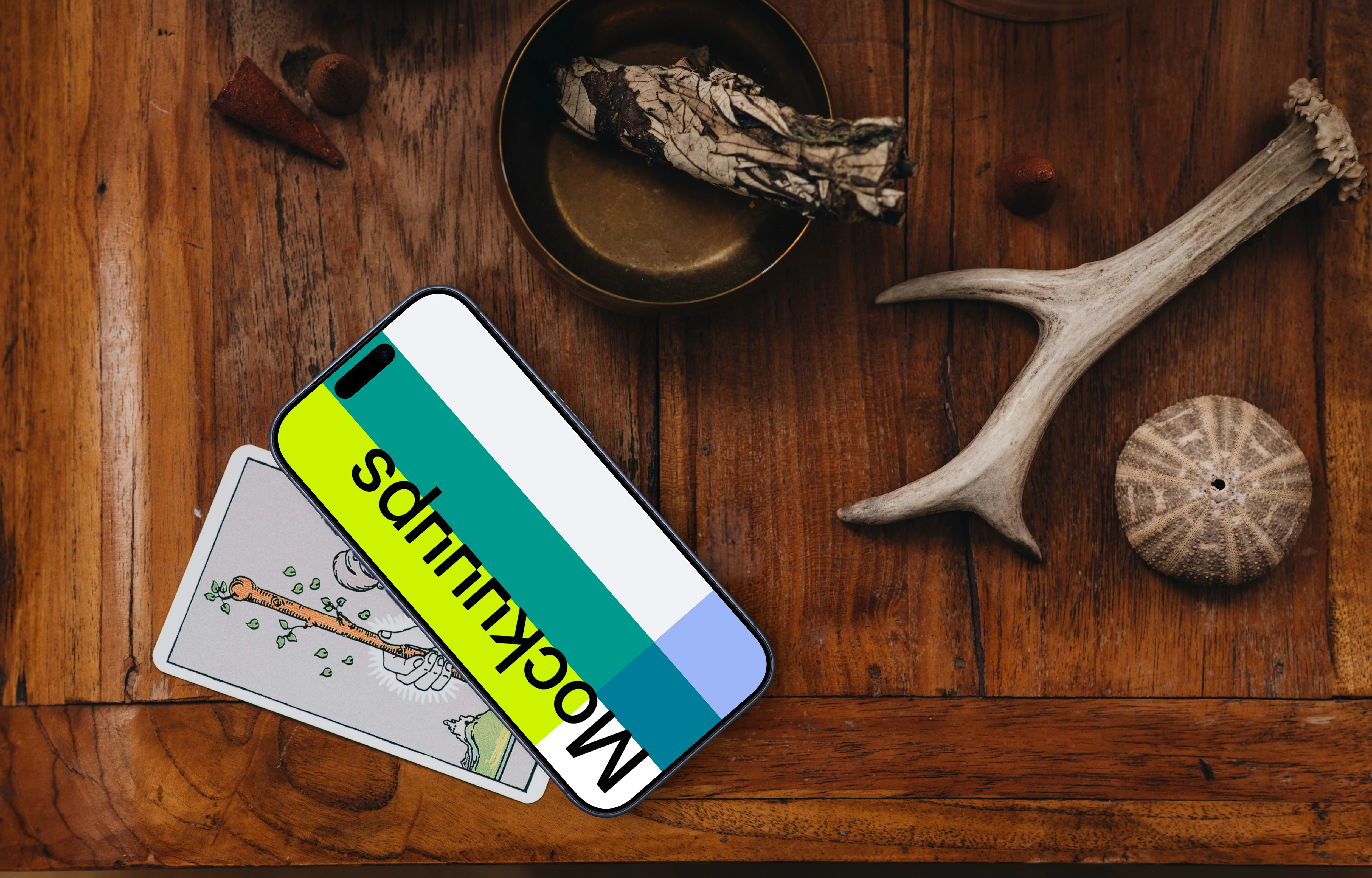 Holistic lifestyle including an iPhone mockup