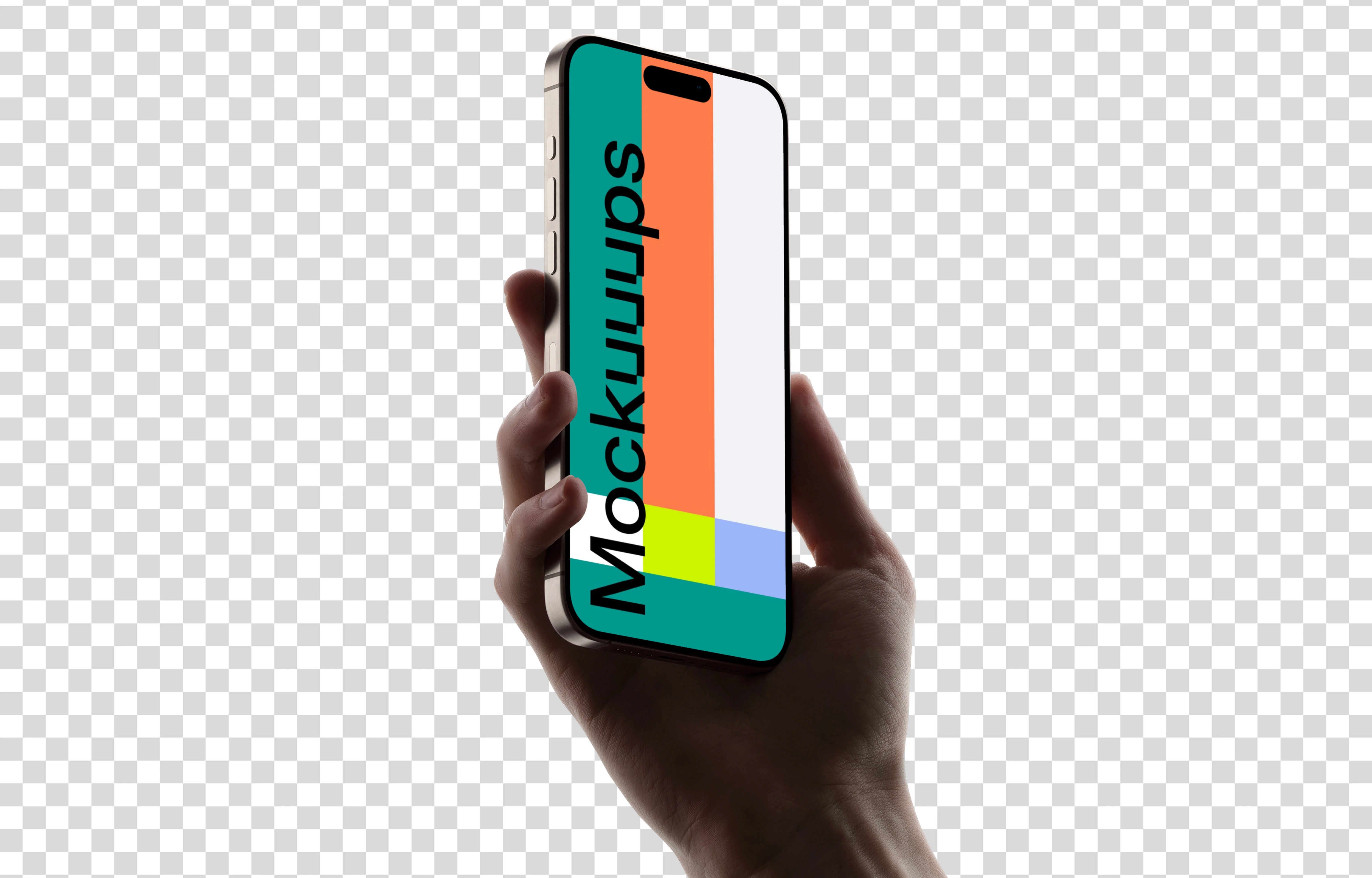 Hand iPhone 15 Pro Mockup