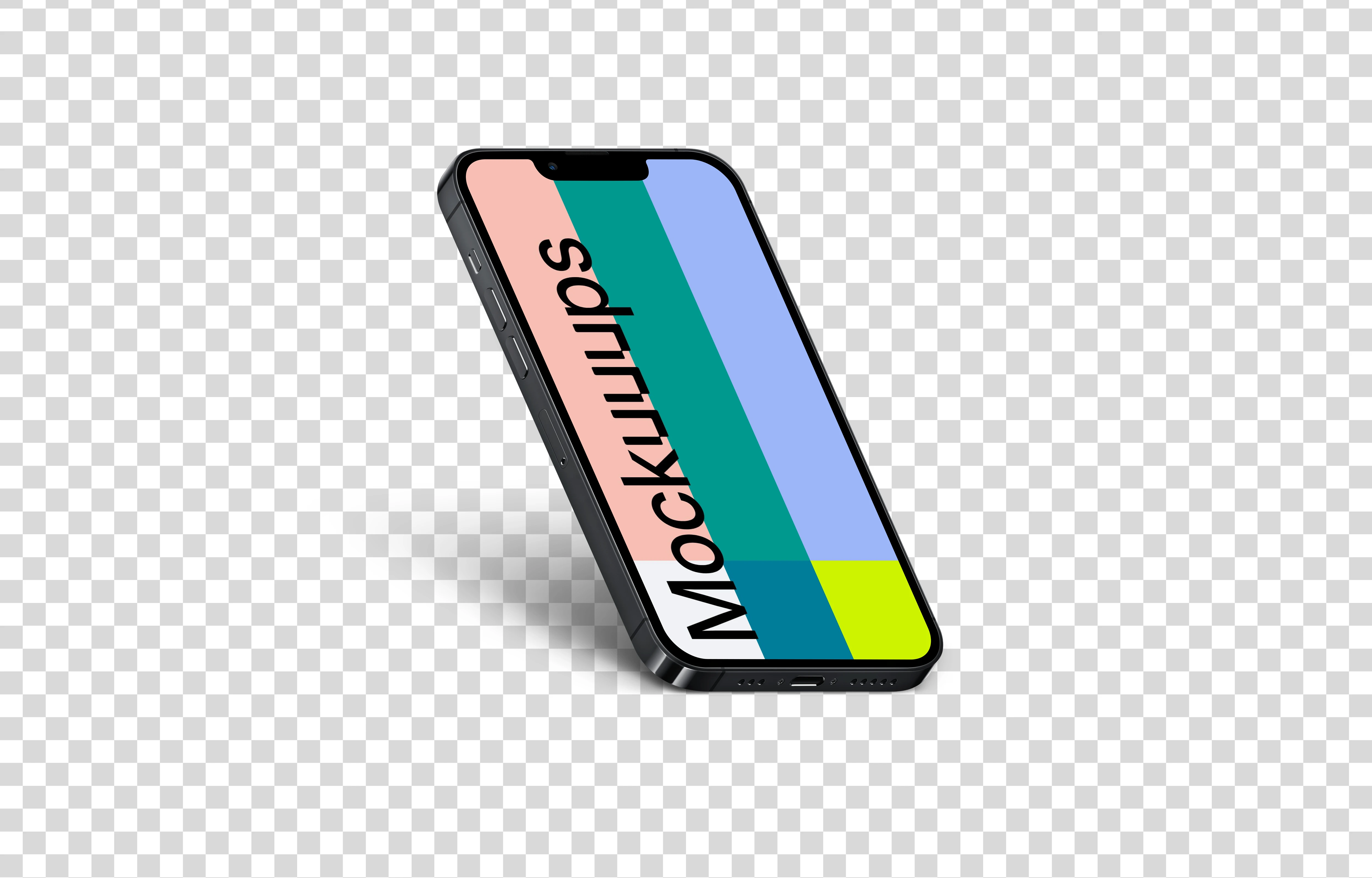 iPhone 13 Pro Mockup (Isometric Left)