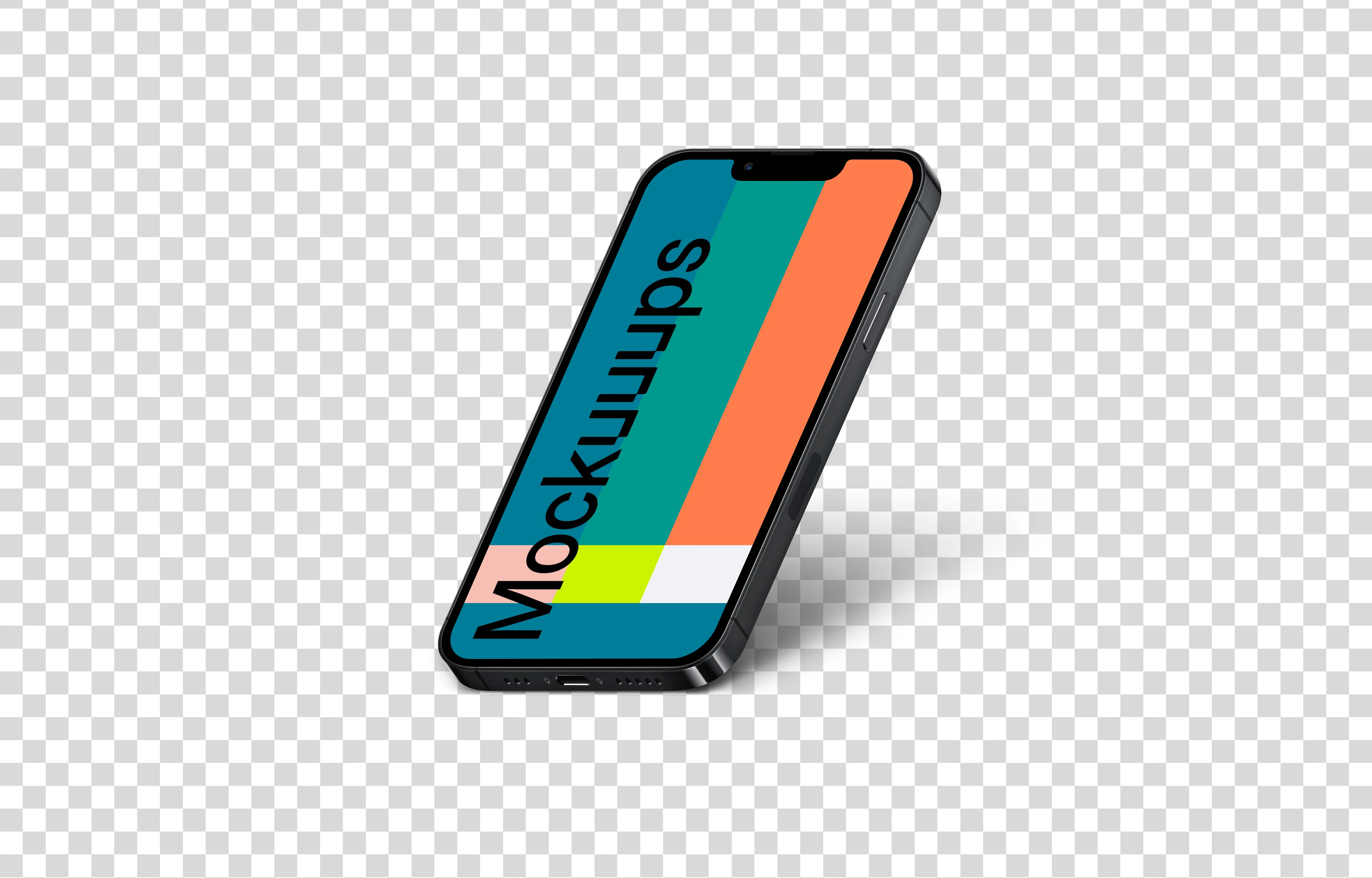 iPhone 13 Pro Mockup (Isometric Right)