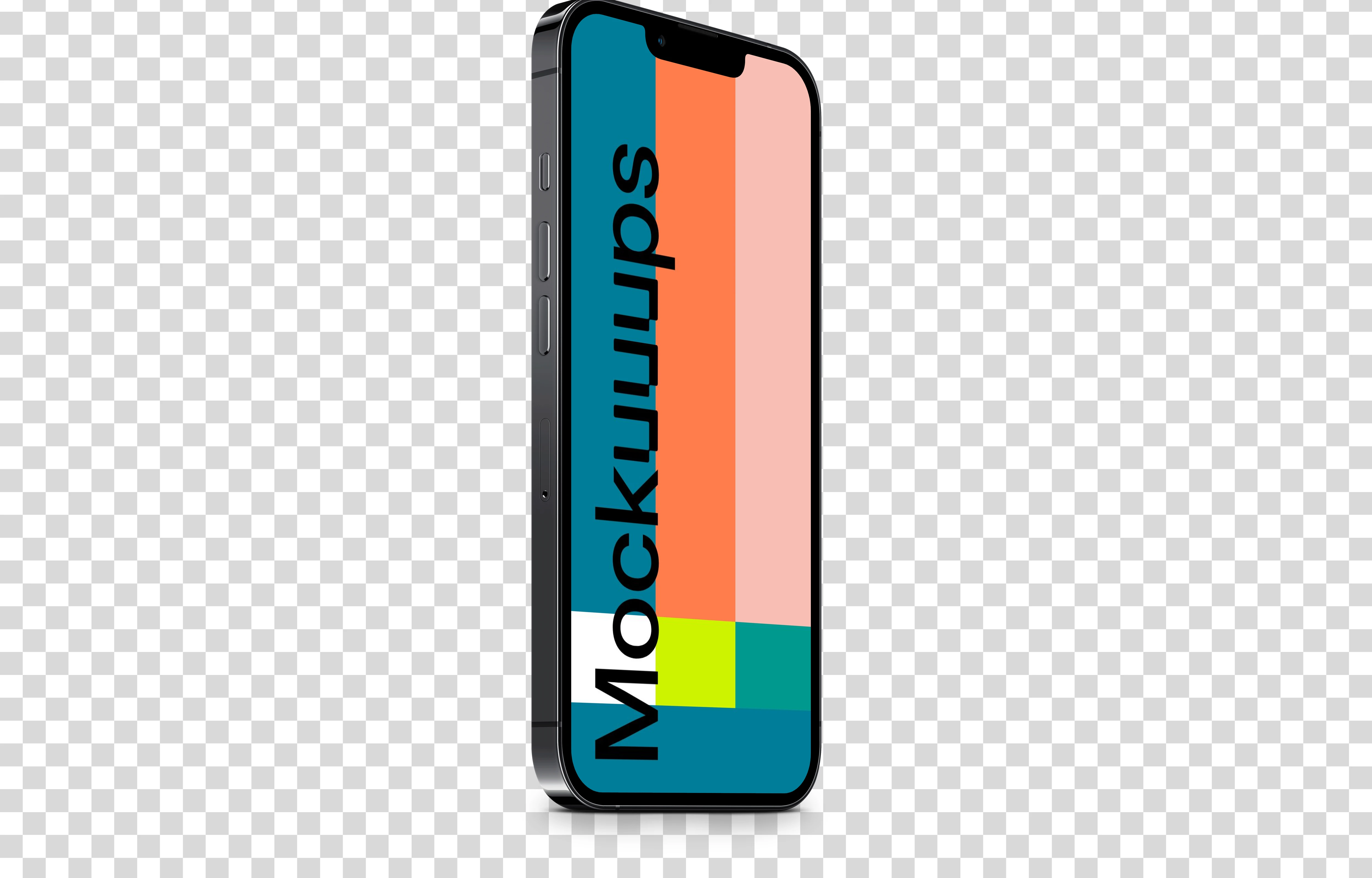 iPhone 13 Pro Mockup (Perspective Stand Left)