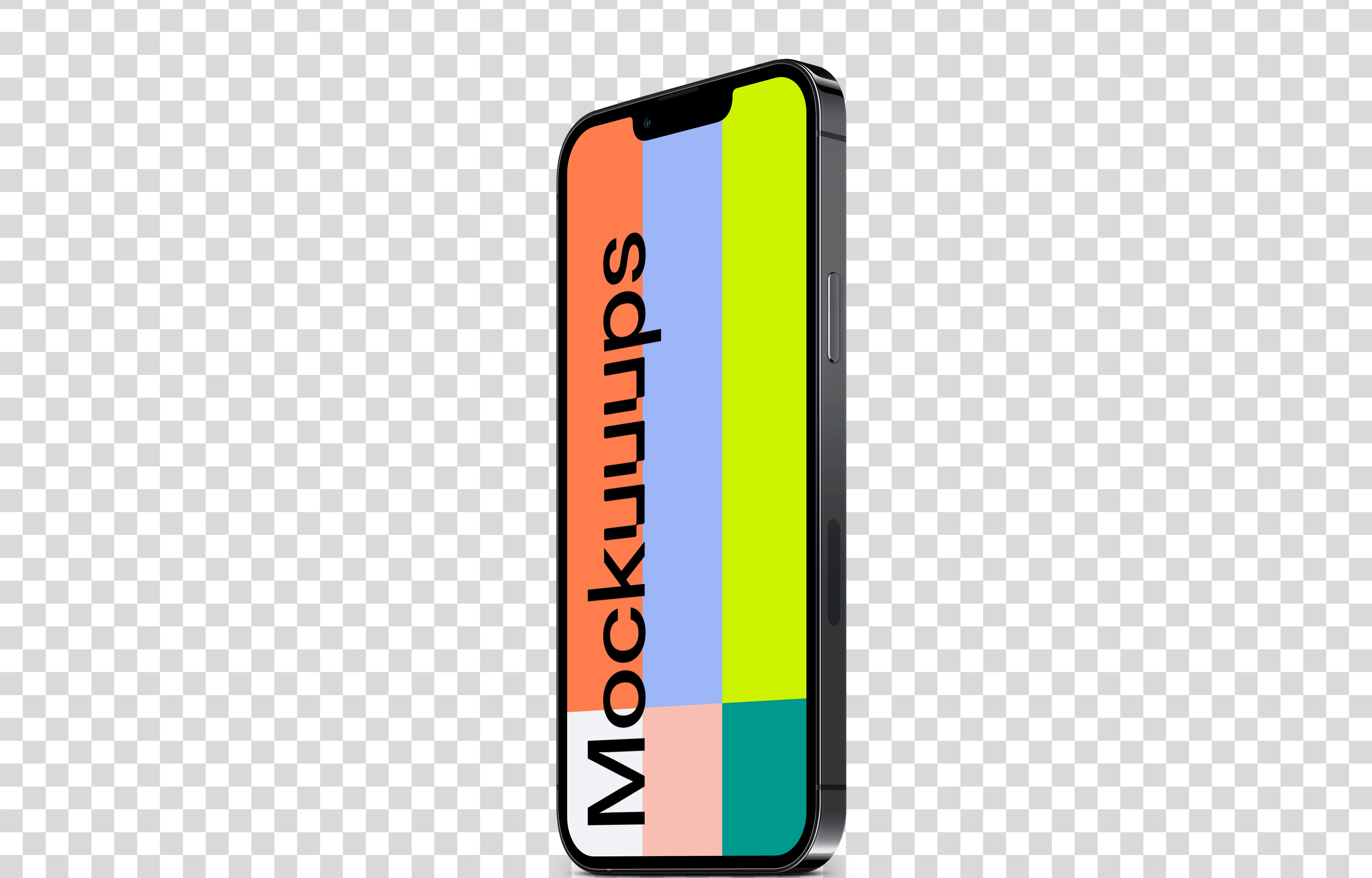 iPhone 13 Pro Mockup (Perspective Stand Right)