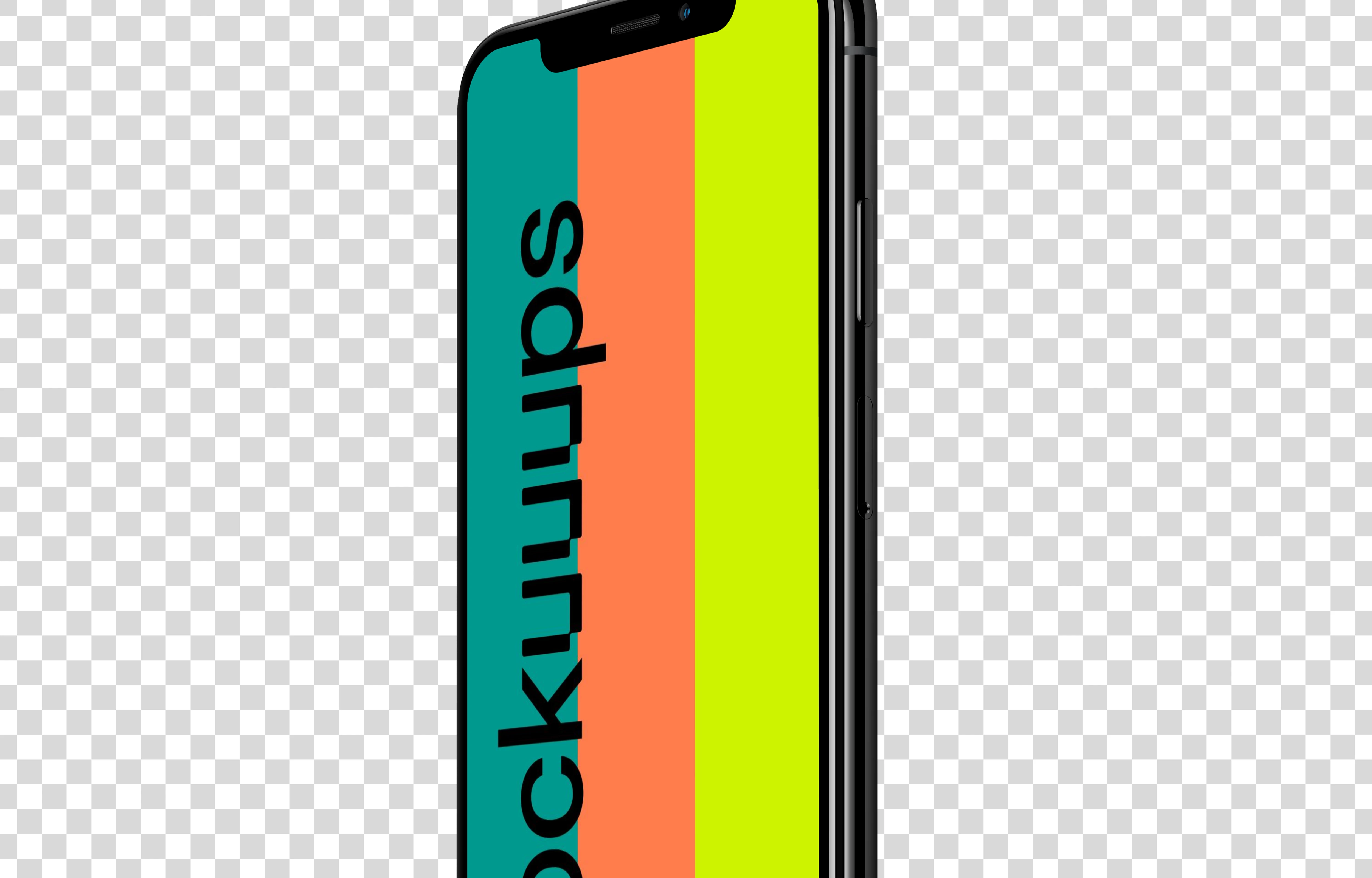 iPhone XS Perspective mockup (Right)
