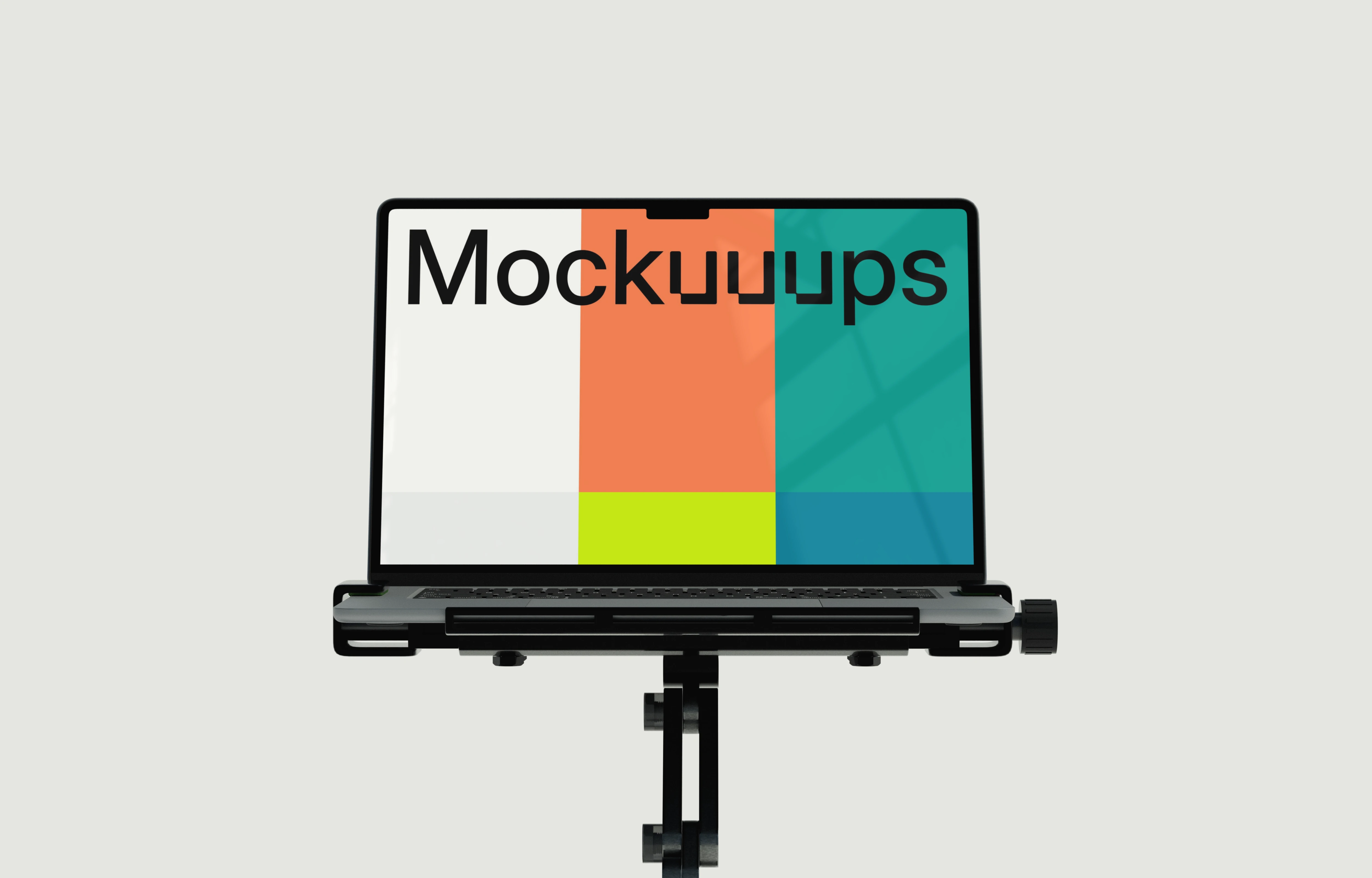 MacBook Air mockup on adjustable stand