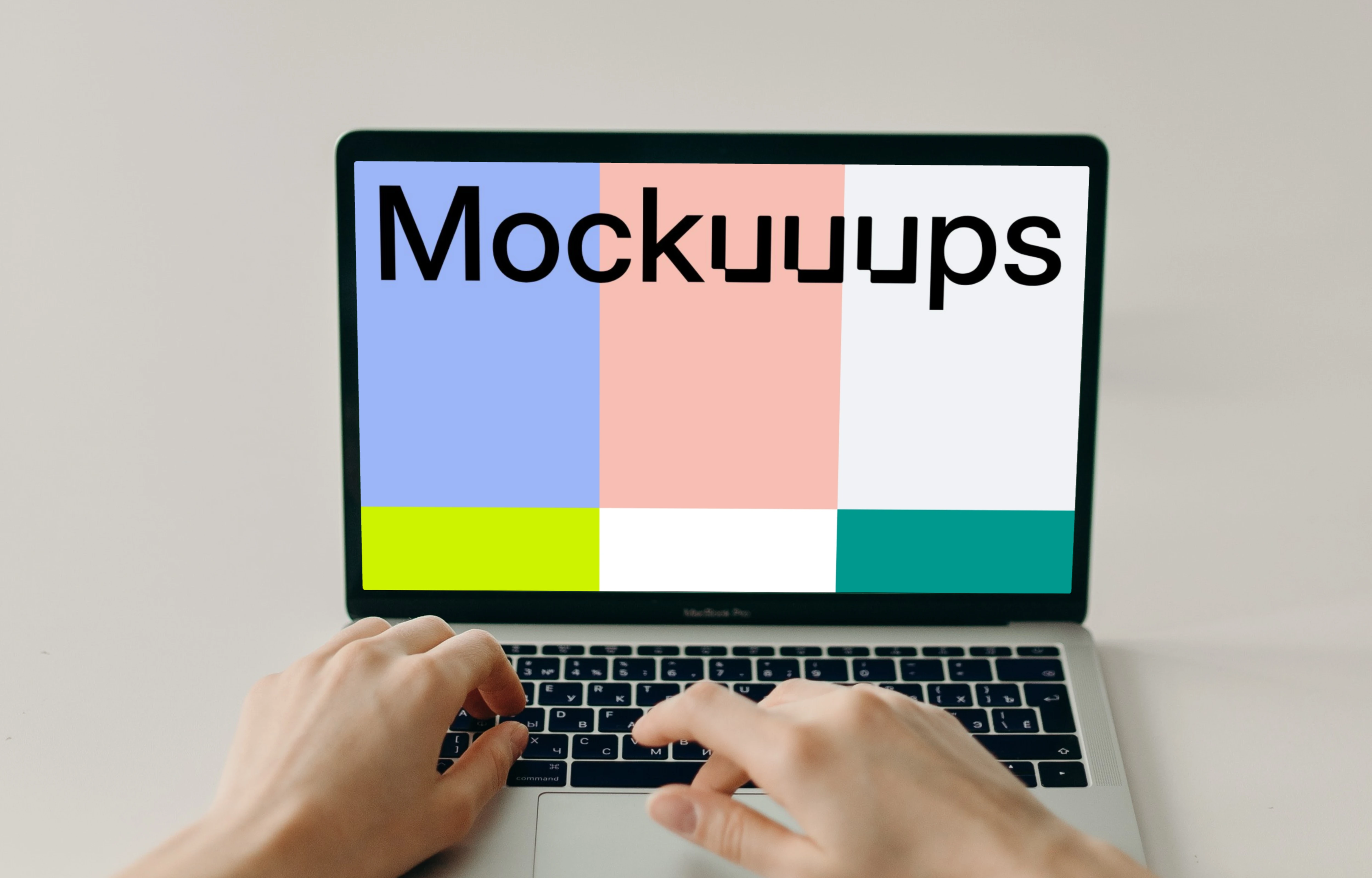 MacBook Pro mockup on a table