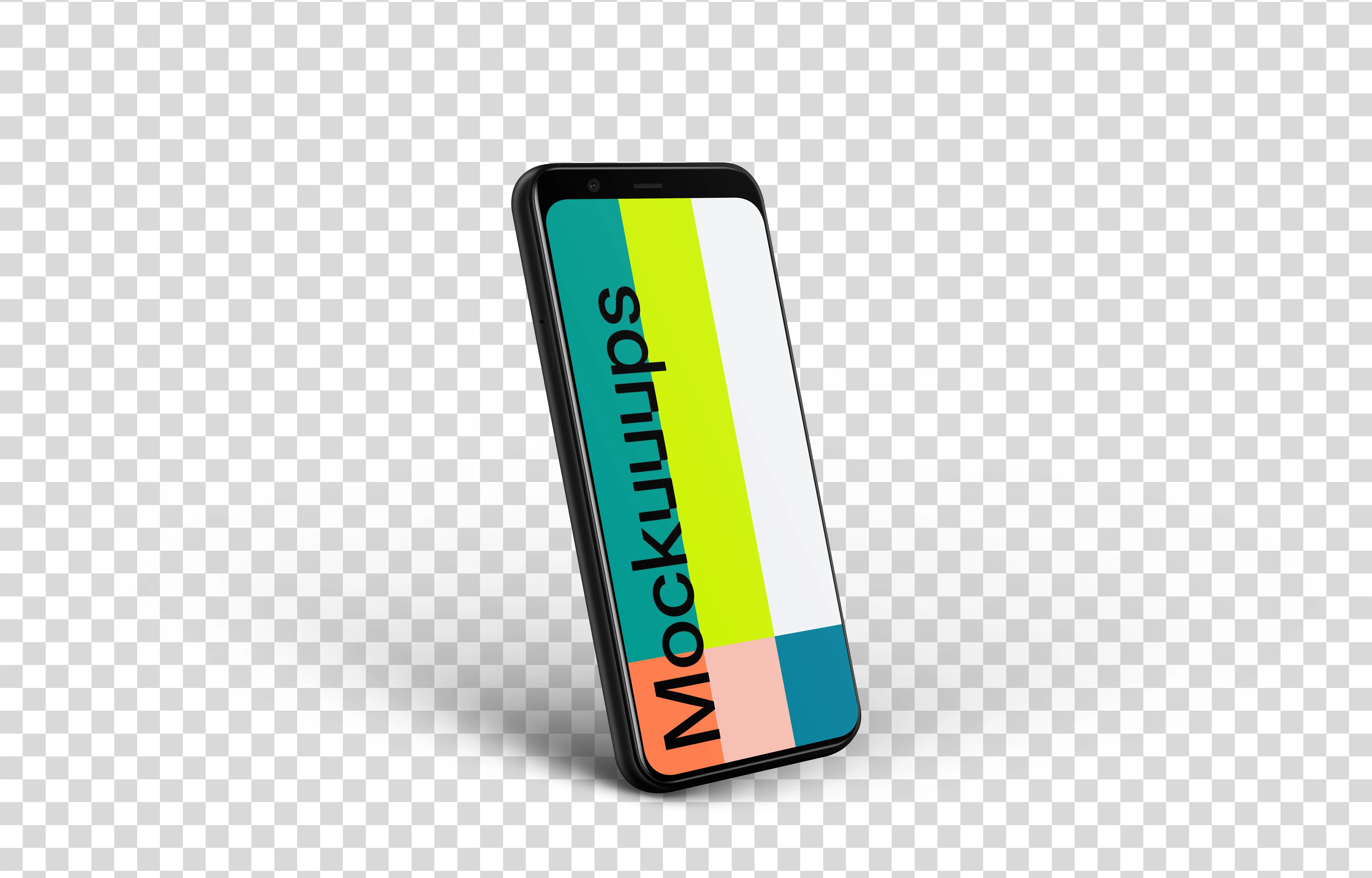 Google Pixel 4 Mockup (Perspective Left)