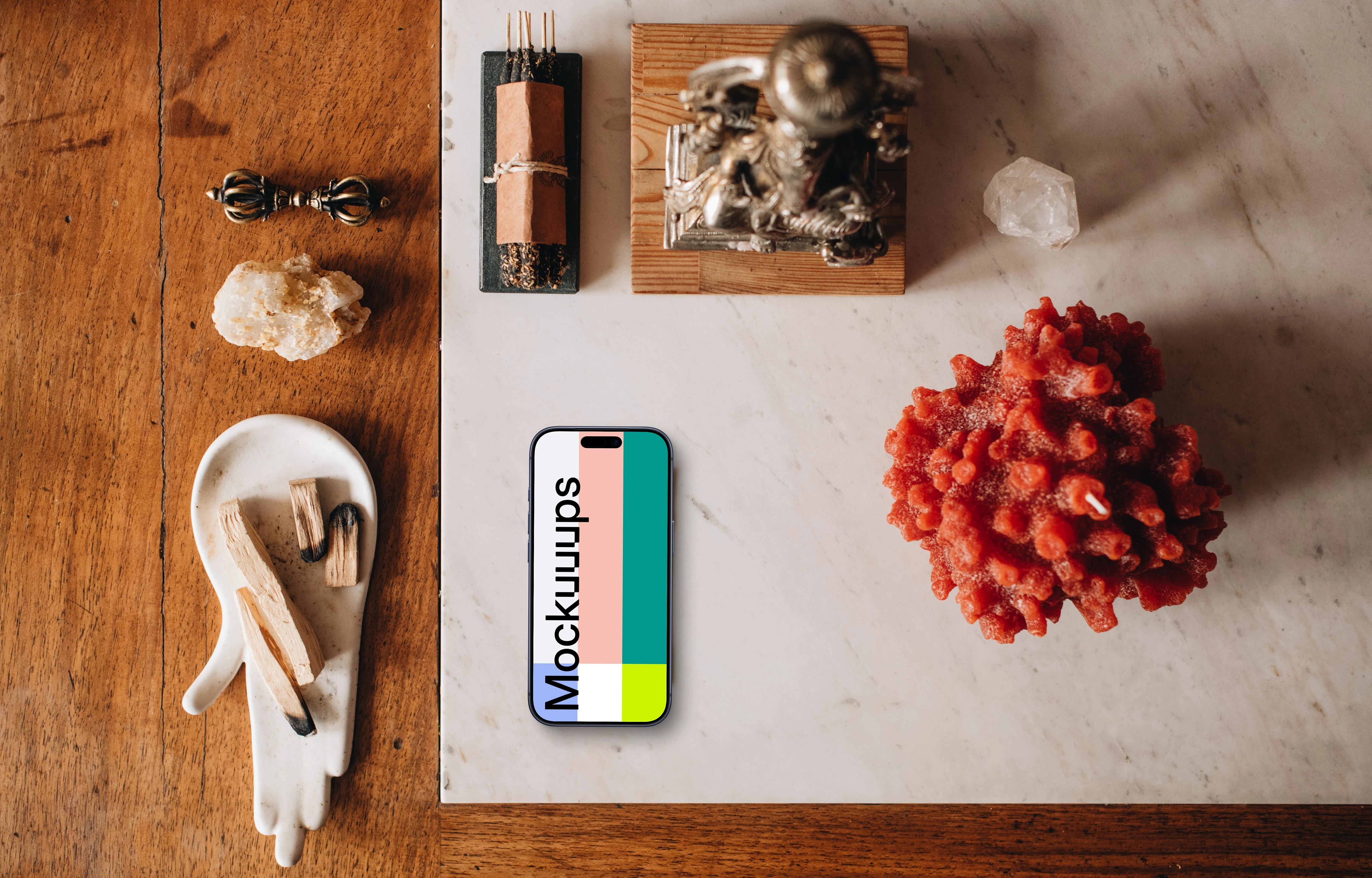 Spiritual themed iPhone mockup