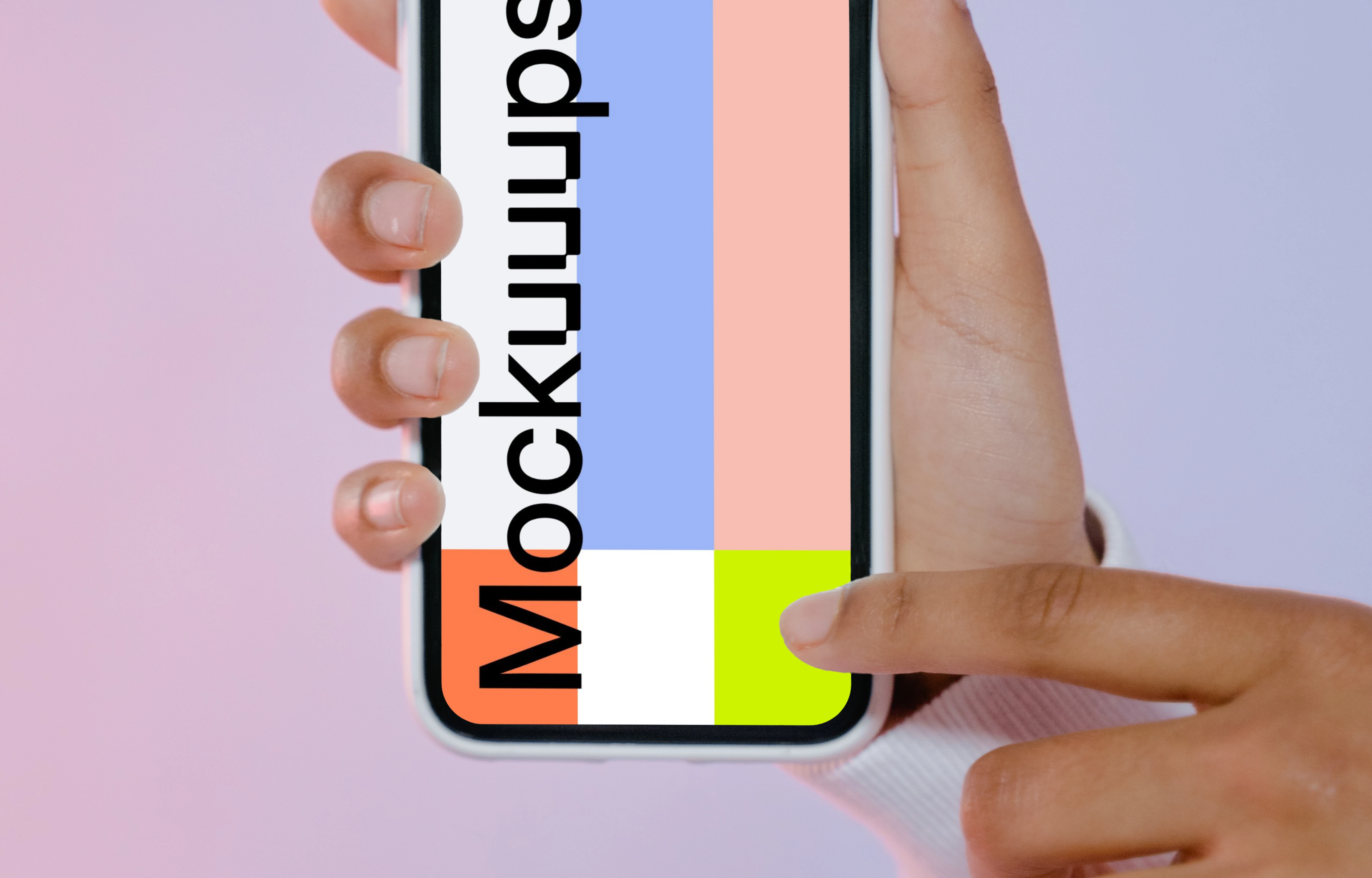 Minimalistic iPhone mockup closeup