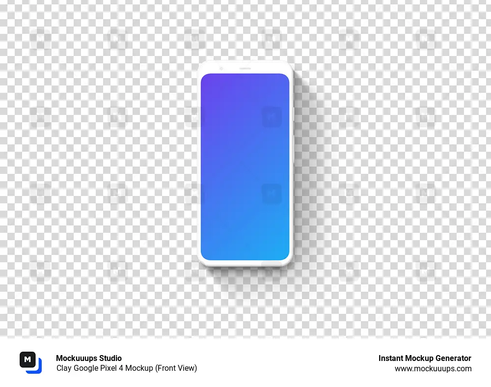 Clay Google Pixel 4 Mockup (Front View)