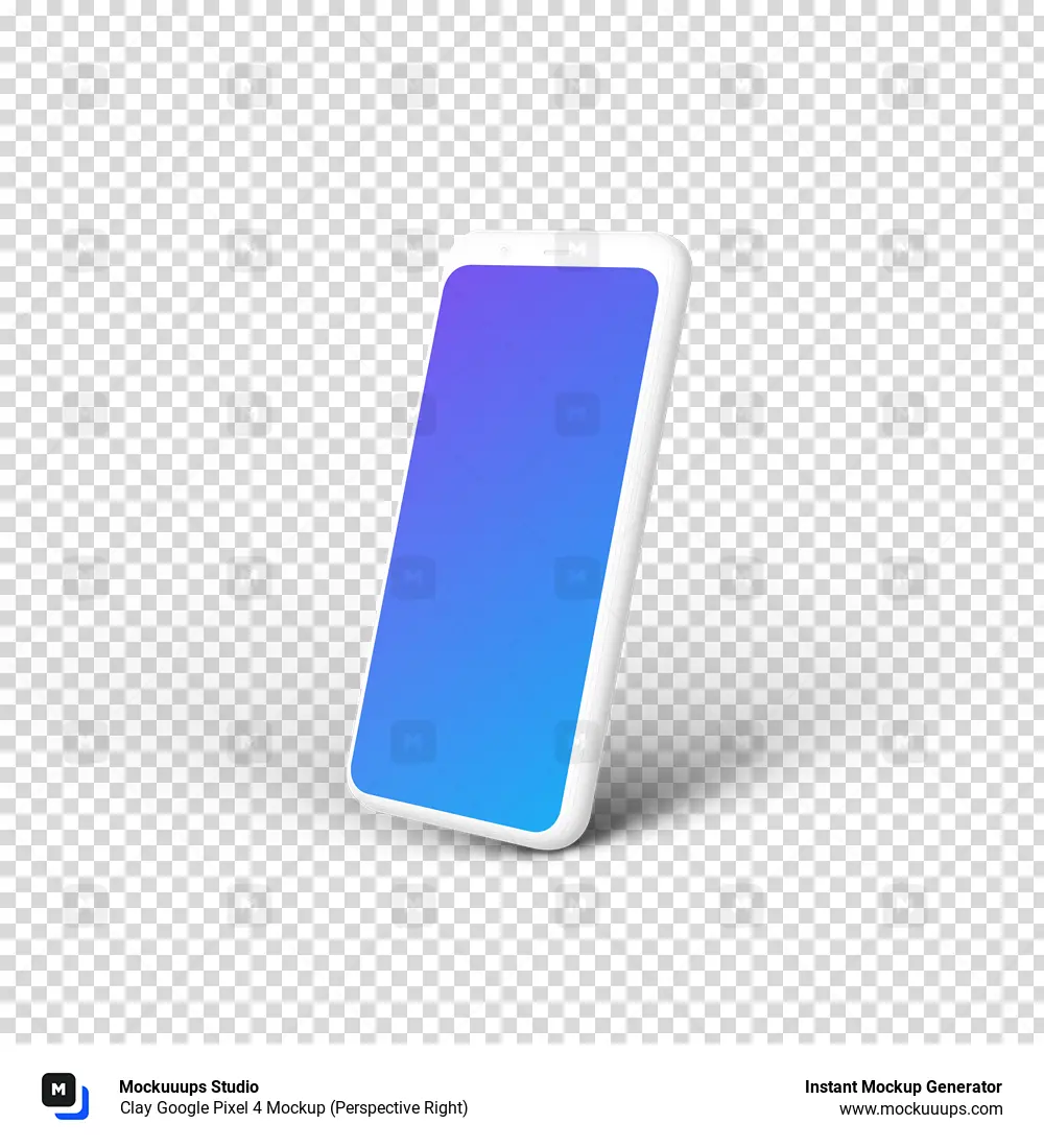 Clay Google Pixel 4 Mockup (Perspective Right)