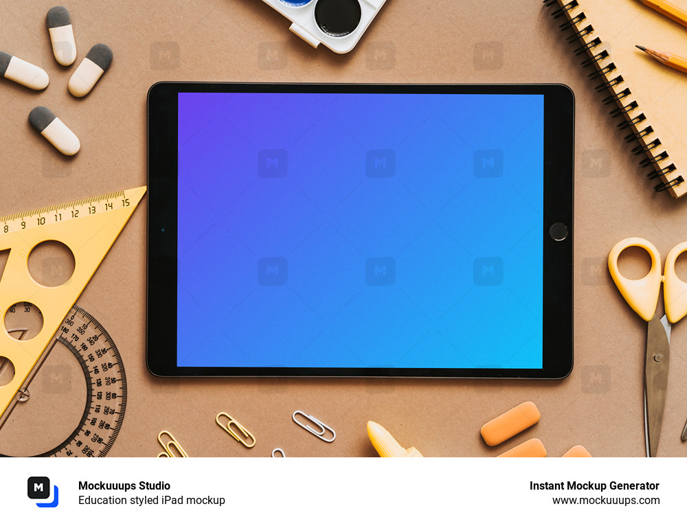 Education styled iPad mockup