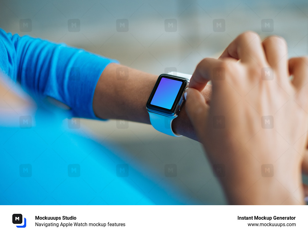 Navigating Apple Watch mockup features