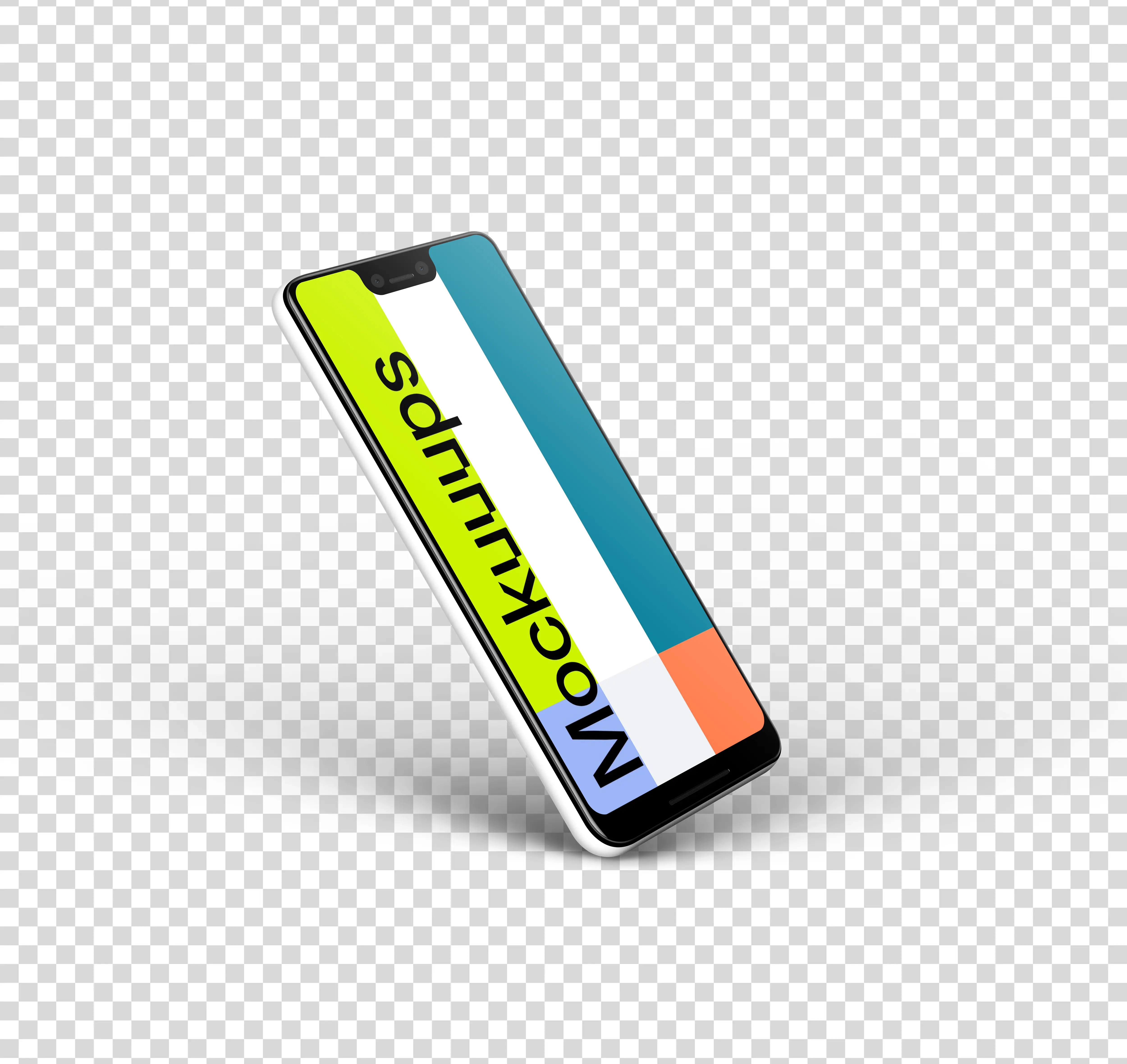 Google Pixel 3 XL Stand Rotated mockup (Left)