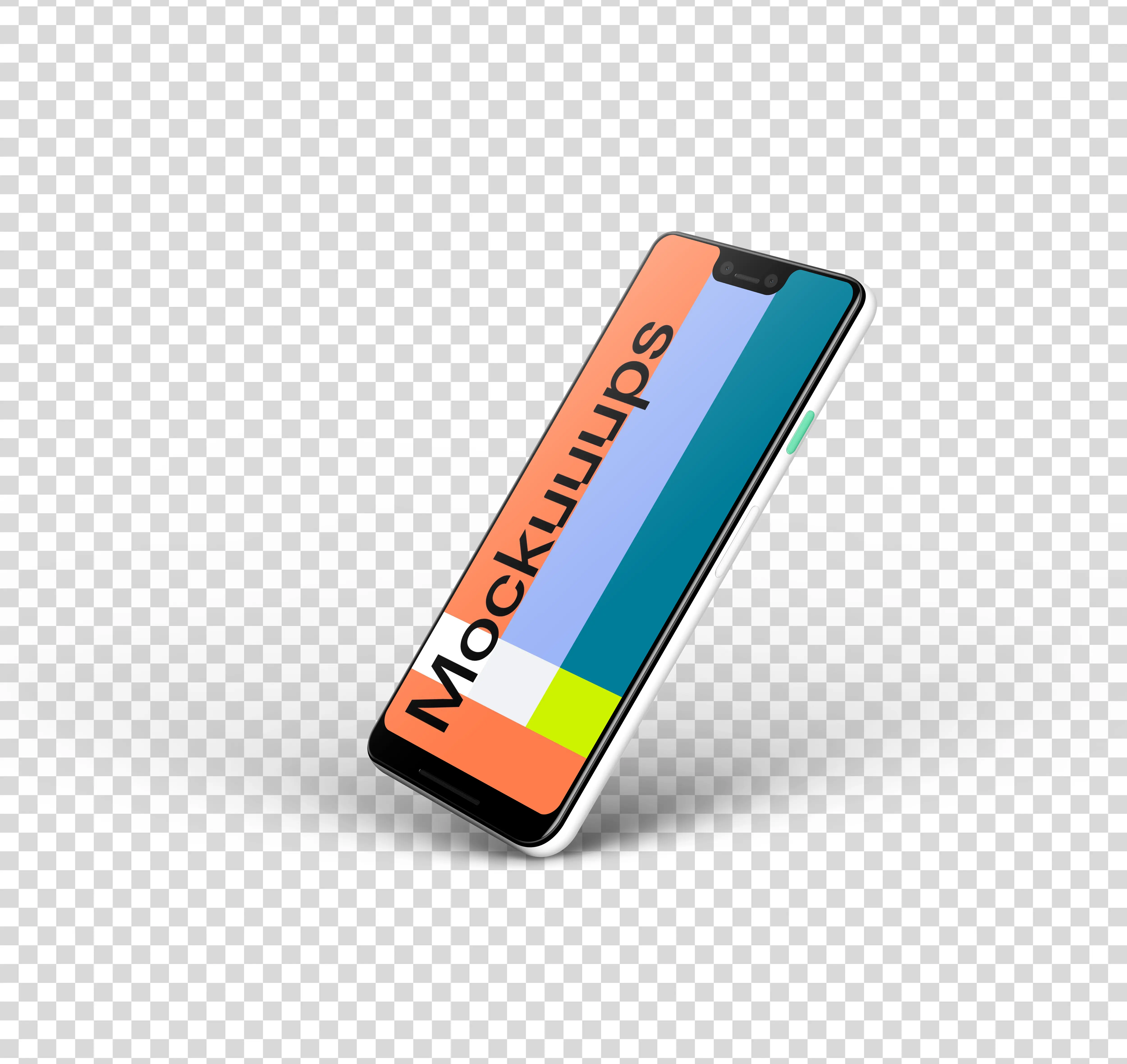 Google Pixel 3 XL Stand Rotated mockup (Right)