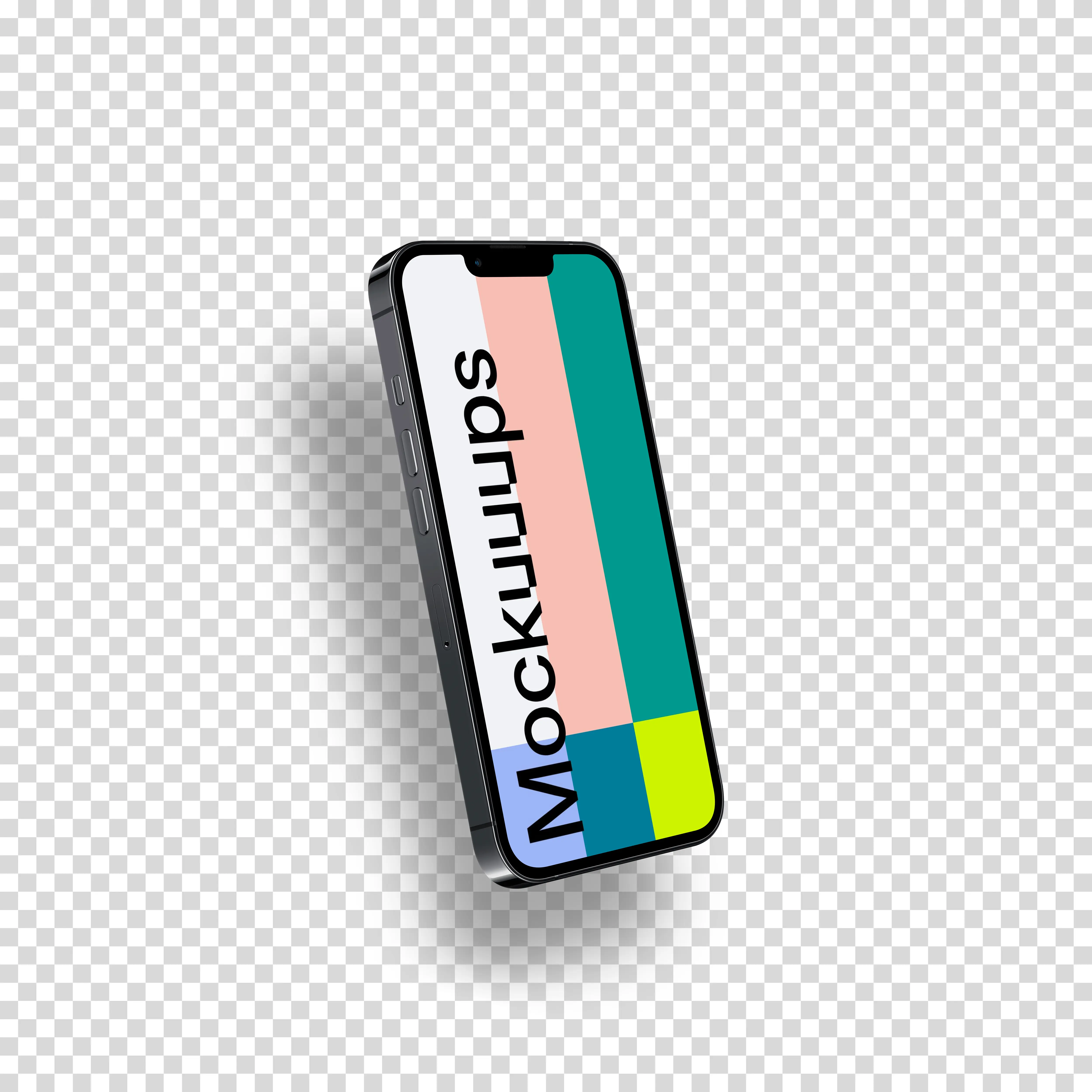 iPhone 13 Pro Mockup (Perspective Left - Floating Shadow)