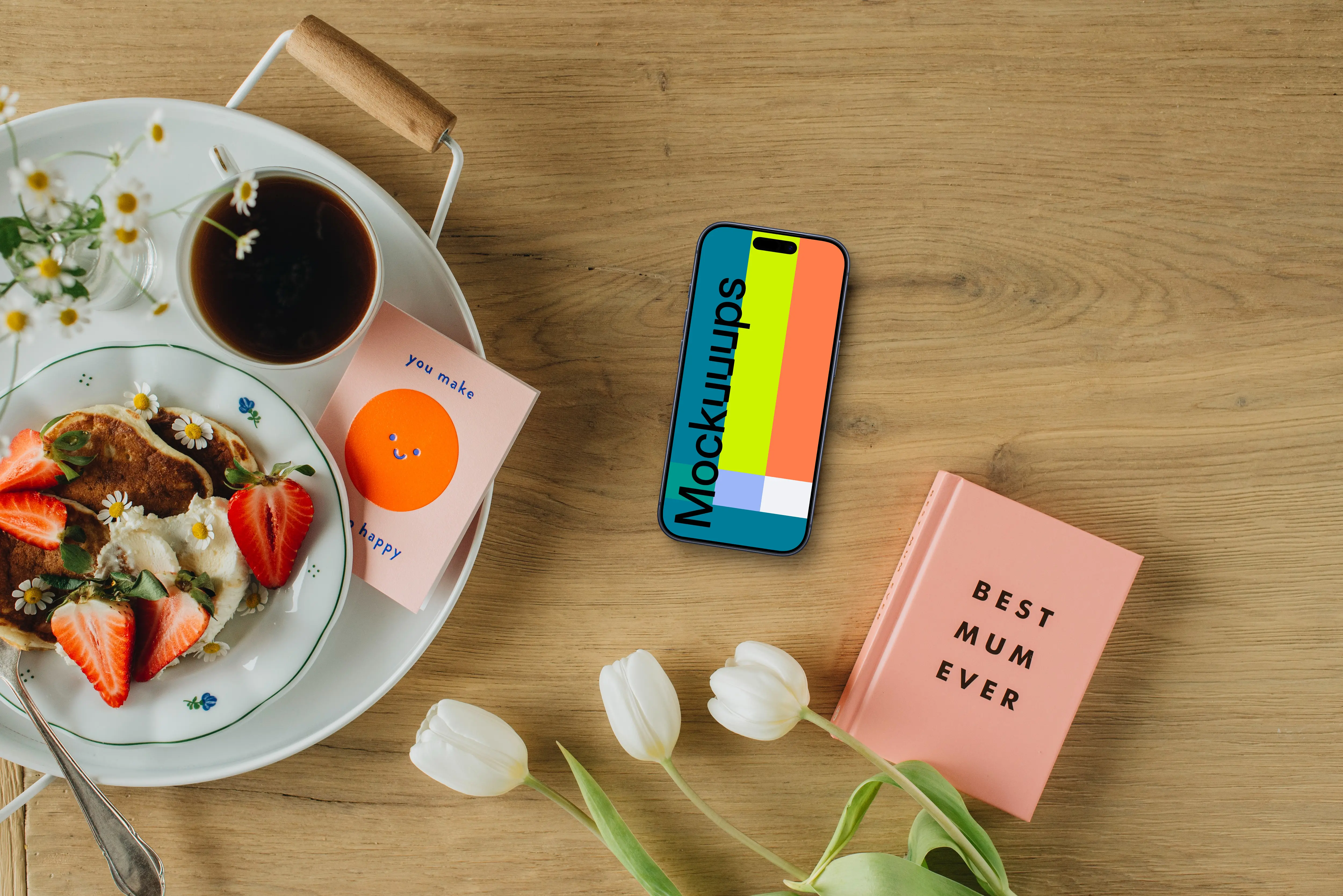 iPhone mockup and the Mother's Day essentials