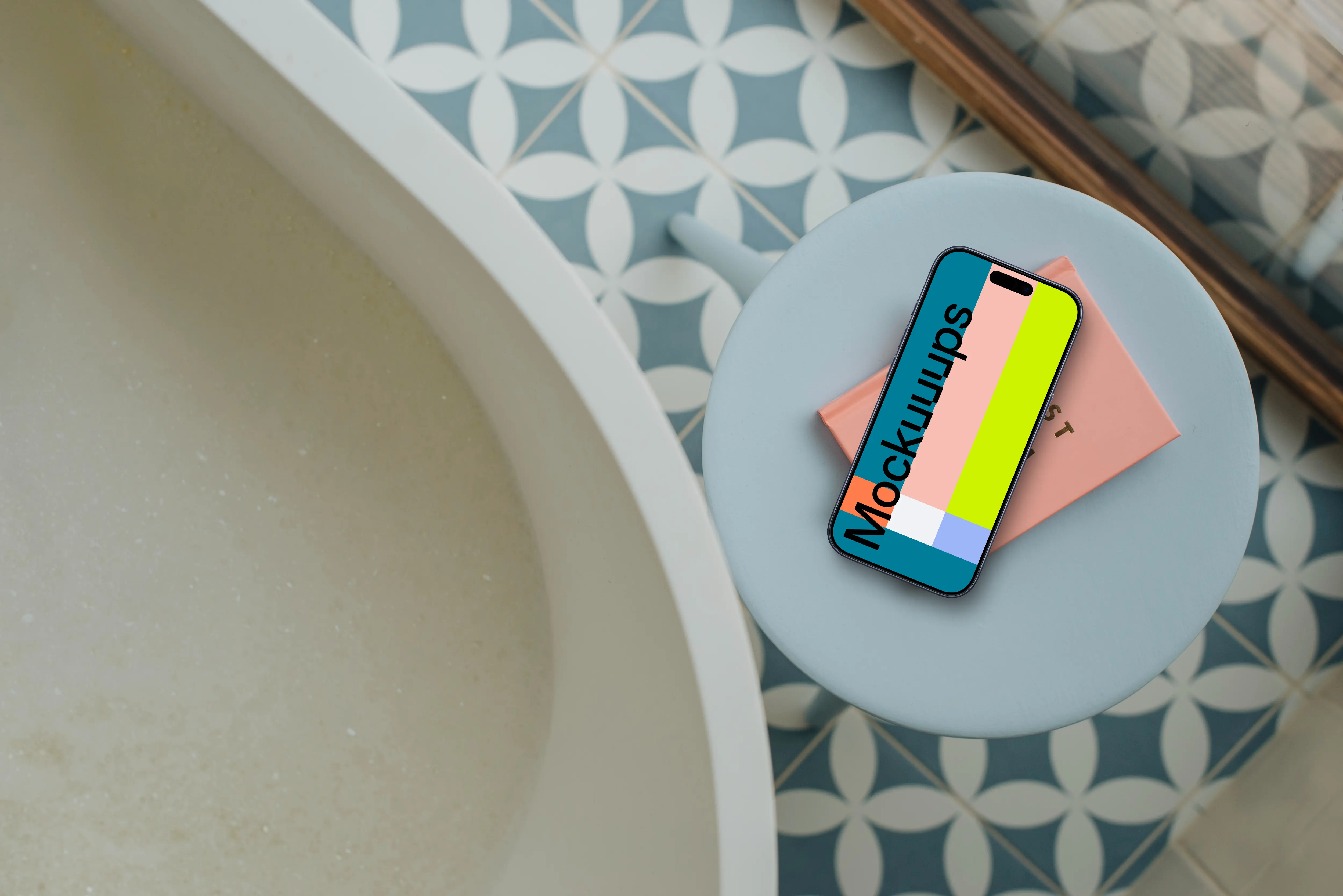 iPhone mockup for Mother‘s day in relaxing theme