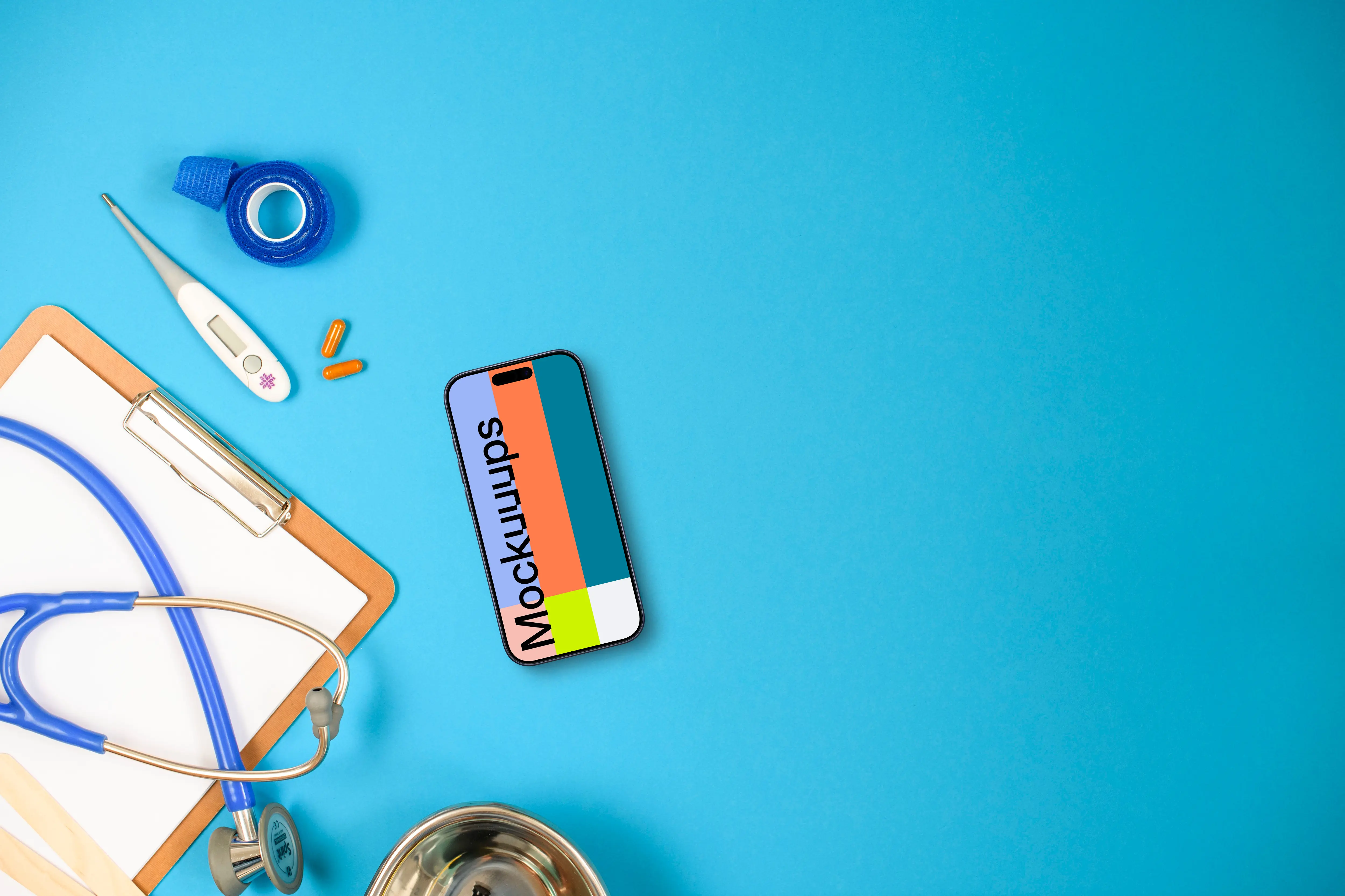 iPhone mockup in the health care theme