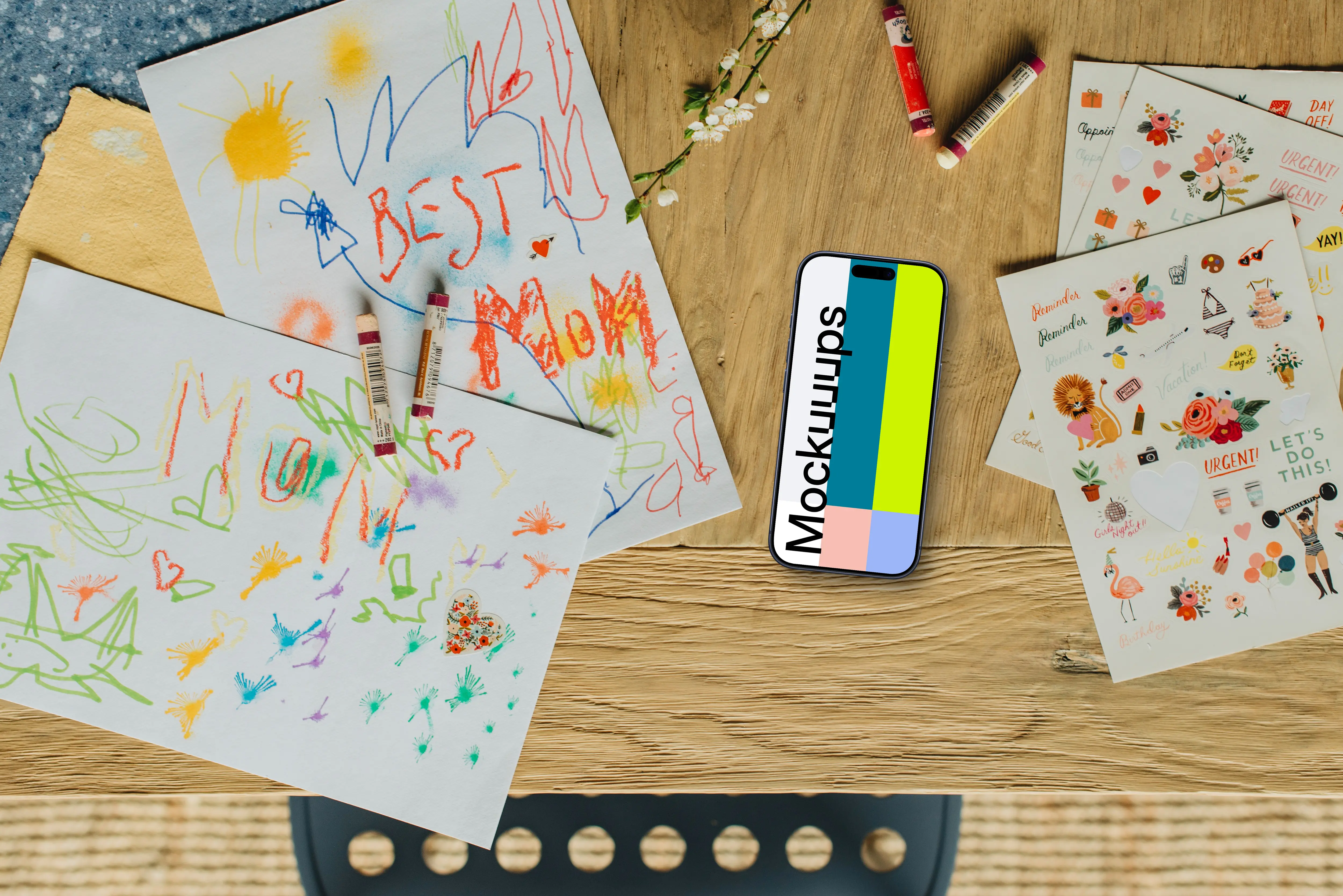 Mother’s day theme with iPhone mockup