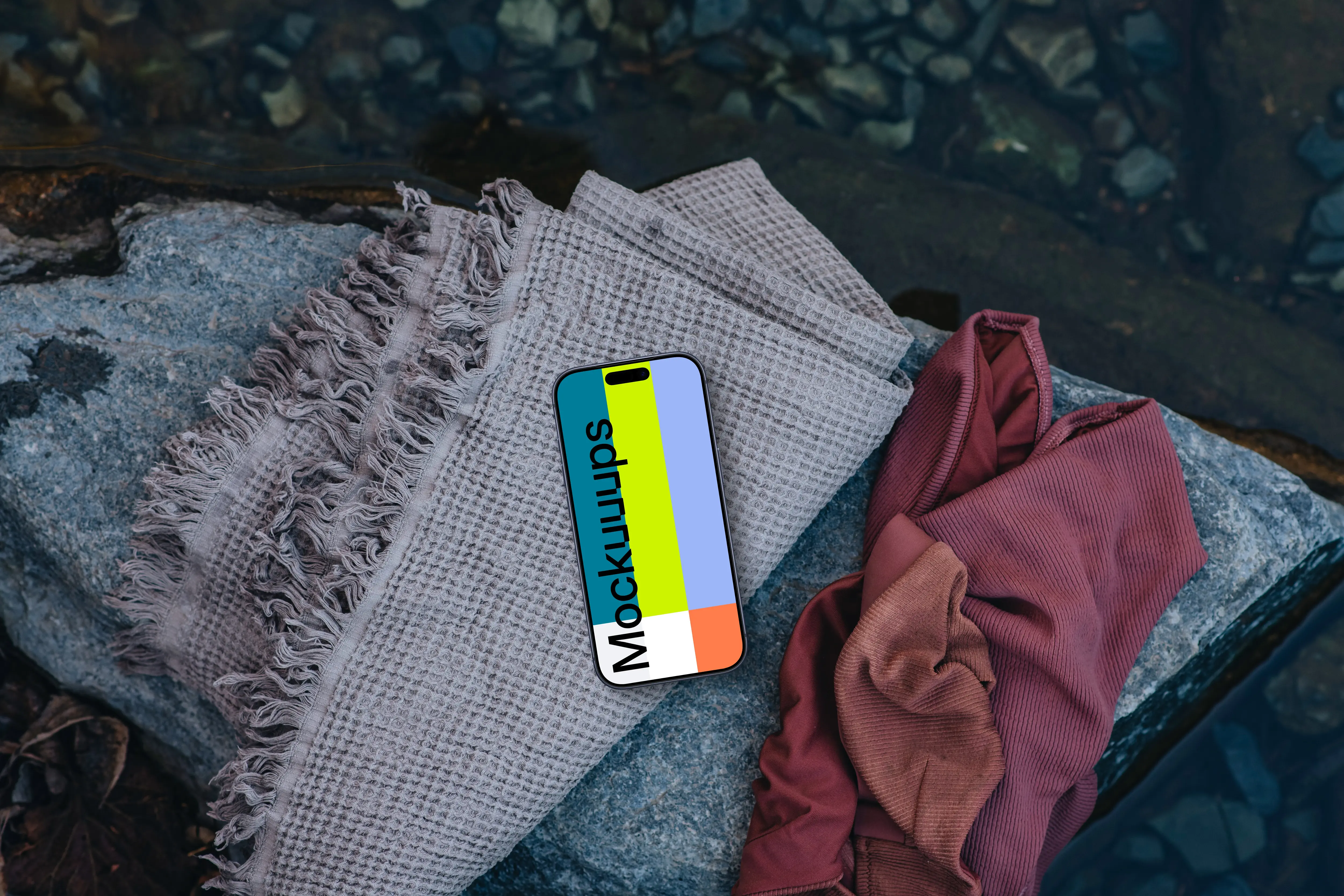 Swimming in natural lakes and an iPhone mockup