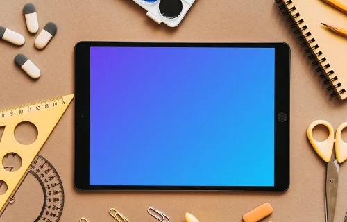 iPad com estilo educacional mockup