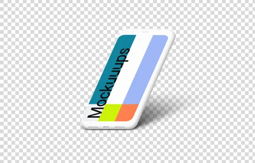 Clay Google Pixel 4 Mockup (Isometric Right)