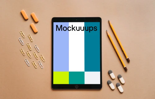 Mockup of education styled tablet 