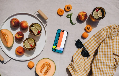 Smartphone mockup with a summer vibe