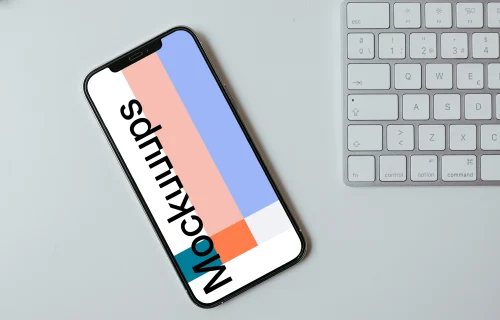 Top view of Minimal iPhone Mockup