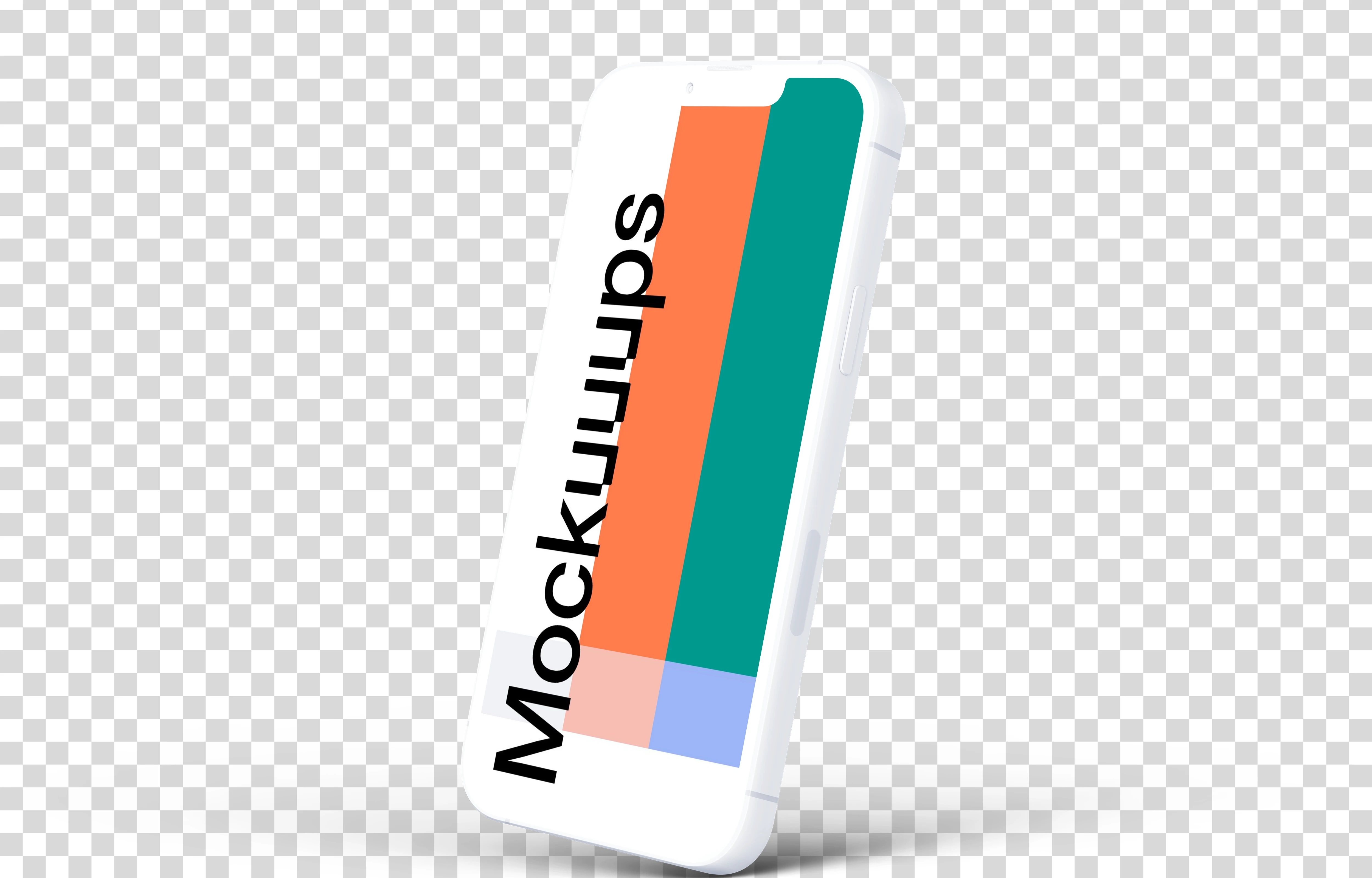 iPhone 13 Pro Clay Mockup (Perspective Right)