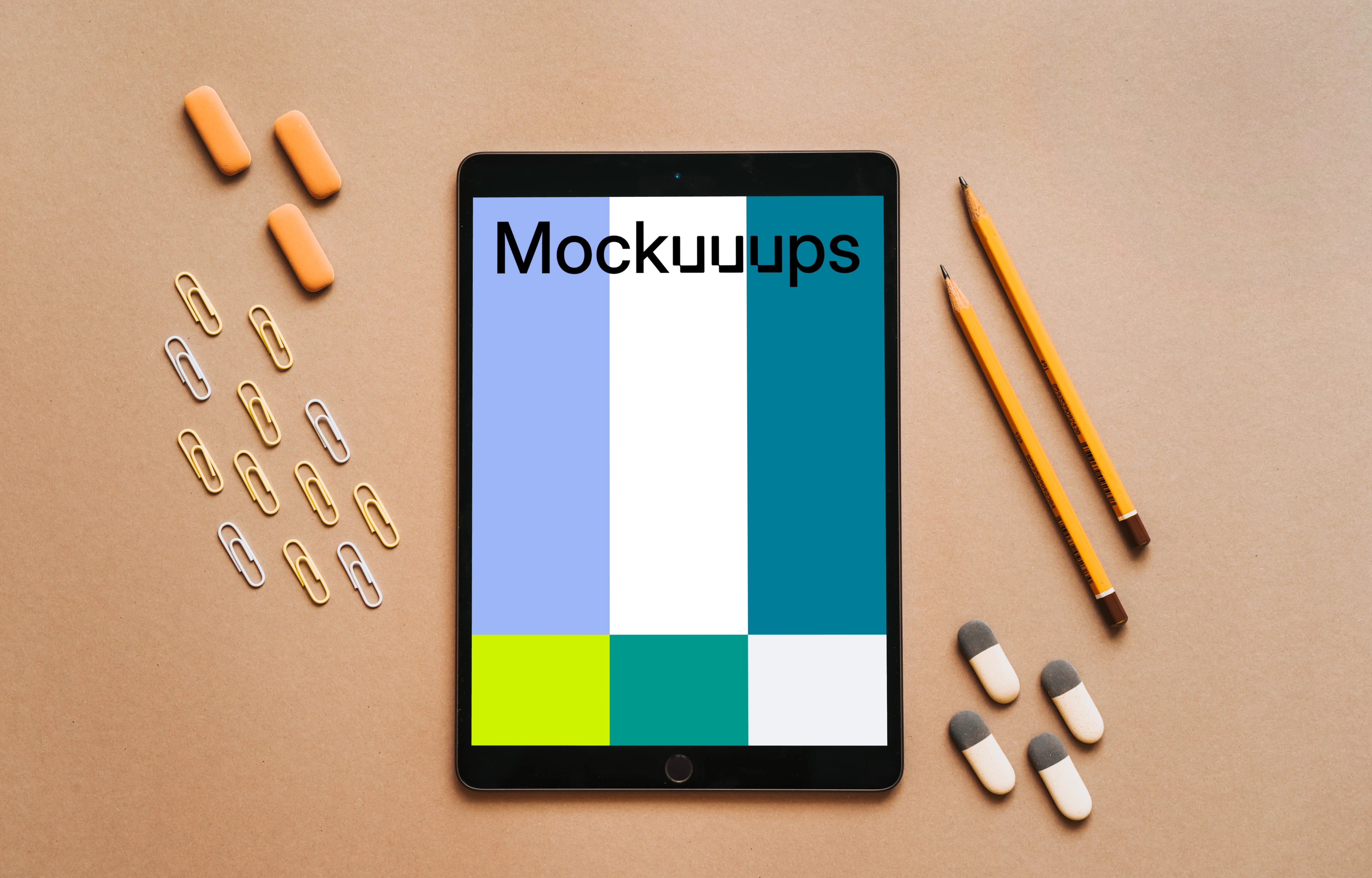Mockup of education styled tablet 
