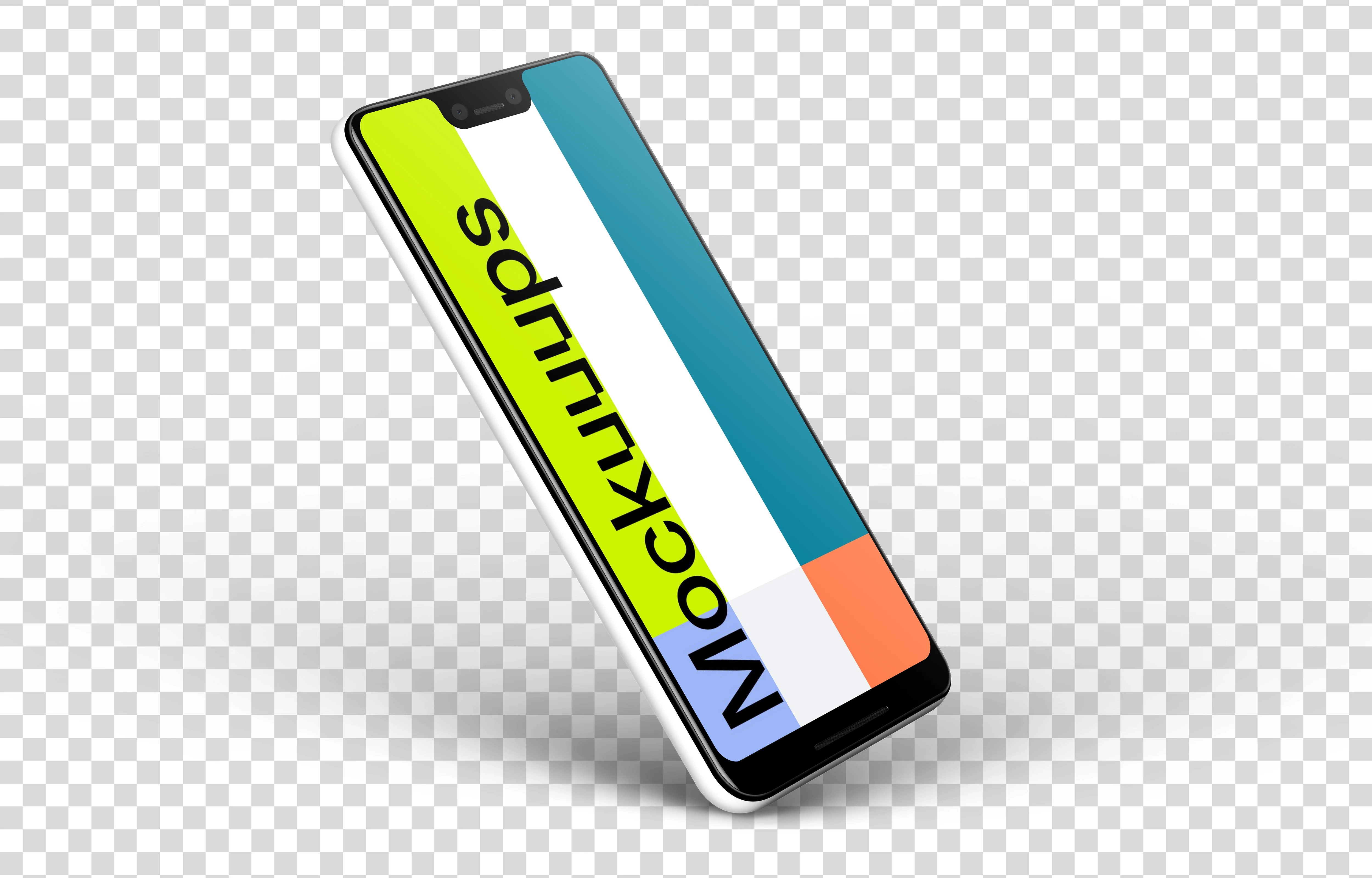 Google Pixel 3 XL Stand Rotated mockup (Left)