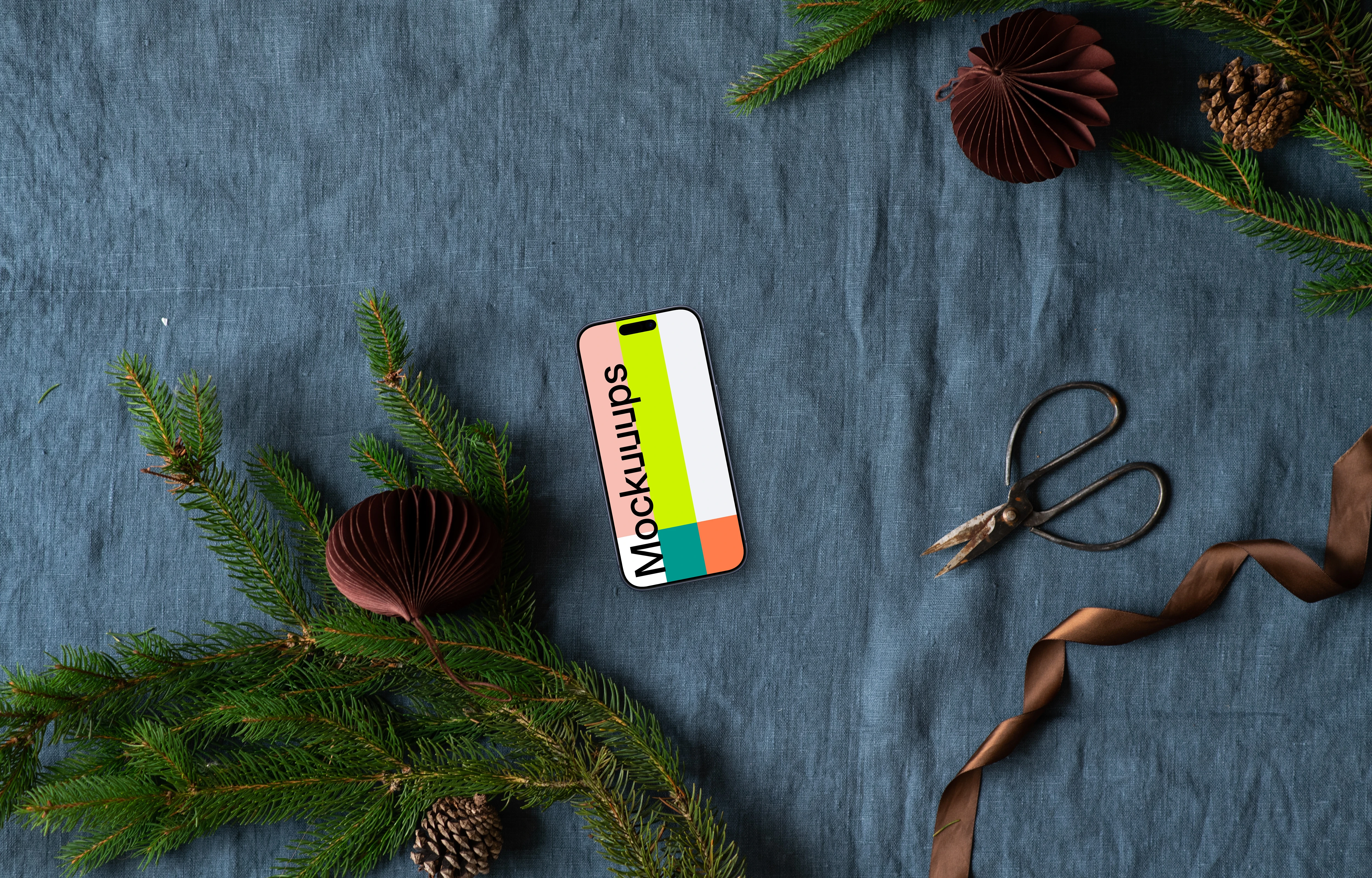 Xmas smartphone mockup