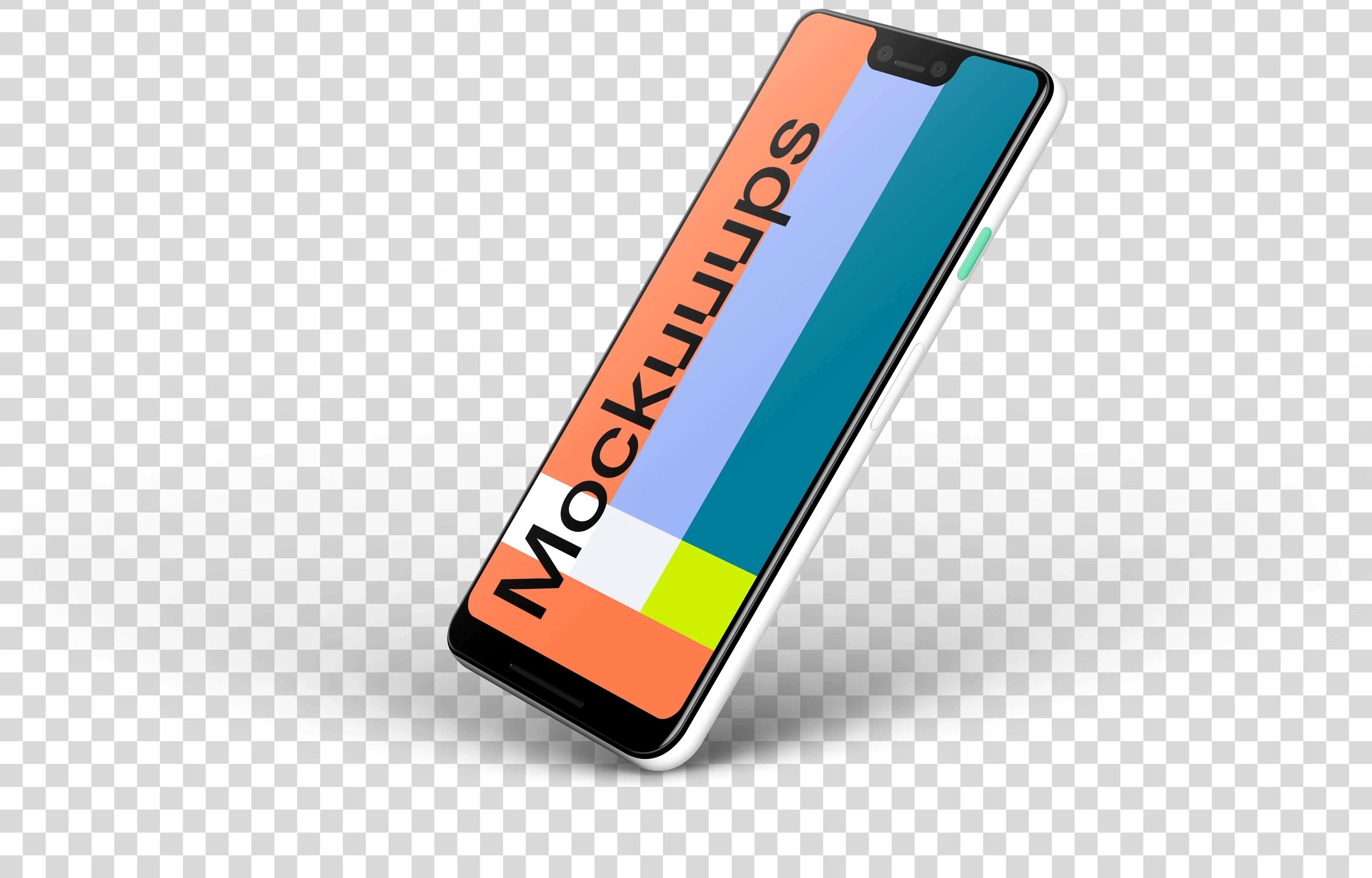 Google Pixel 3 XL Stand Rotated mockup (Right)