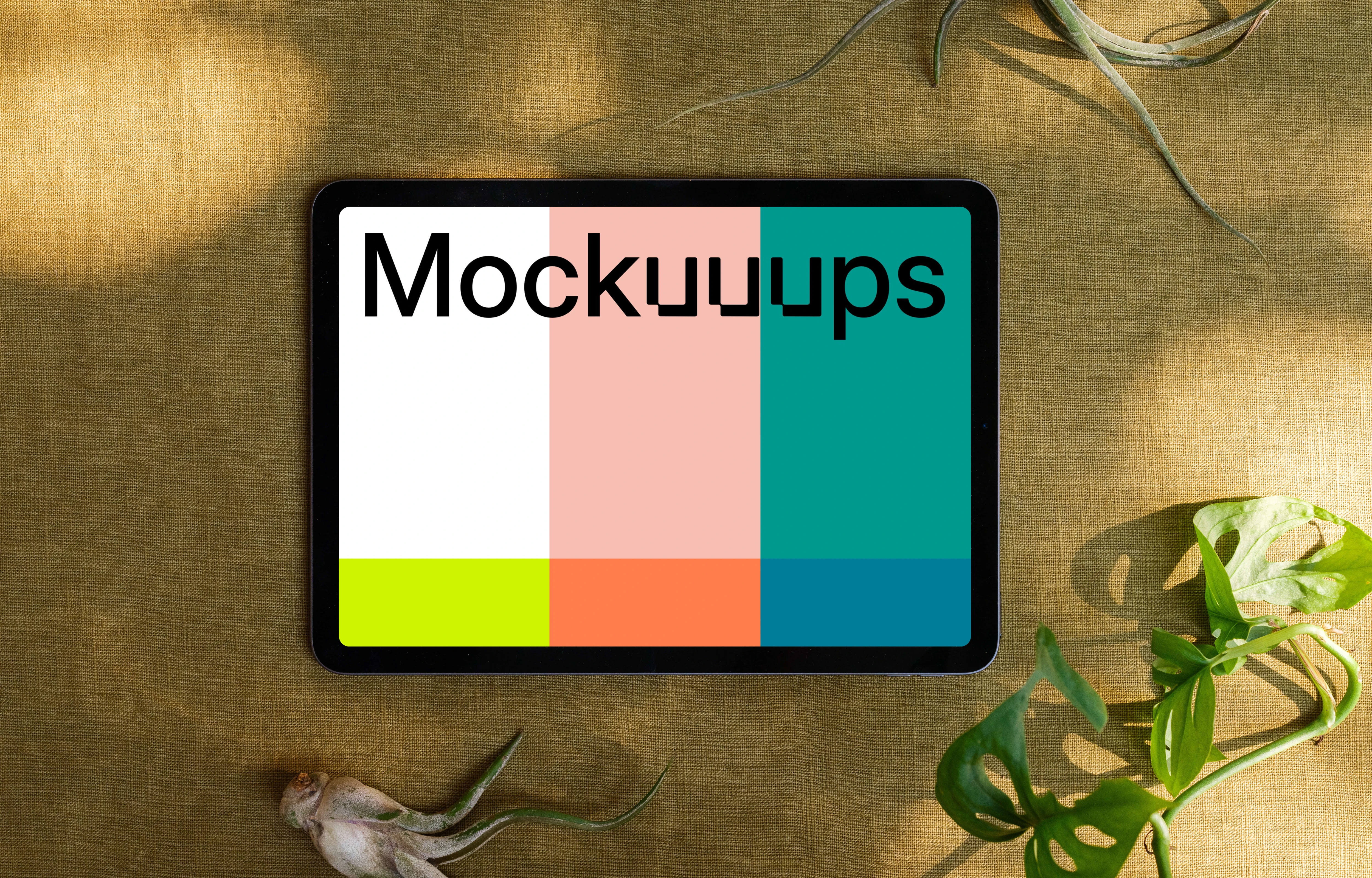 iPad Air mockup in landscape mode.