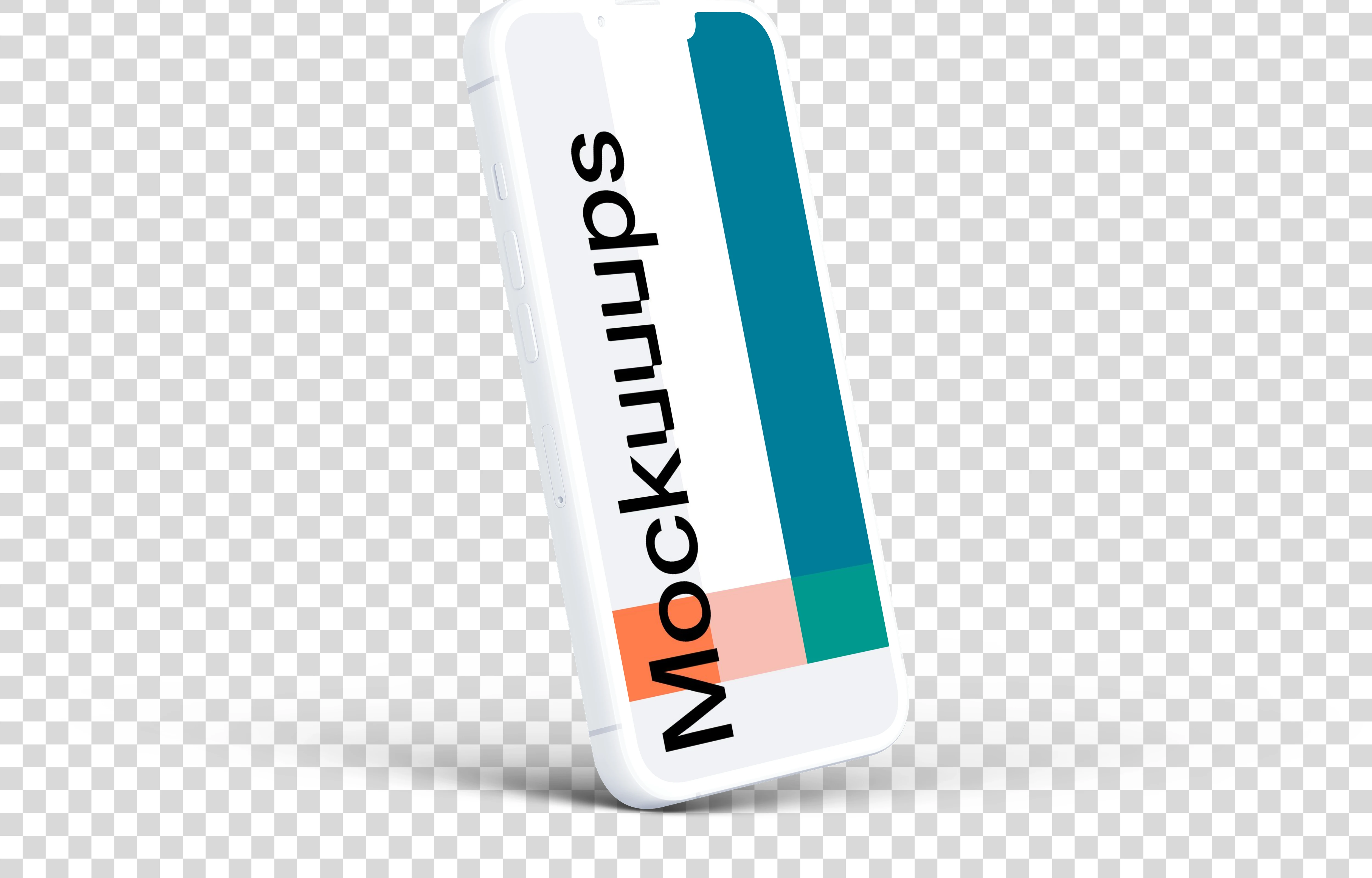 iPhone 13 Pro Clay Mockup (Perspective Left)