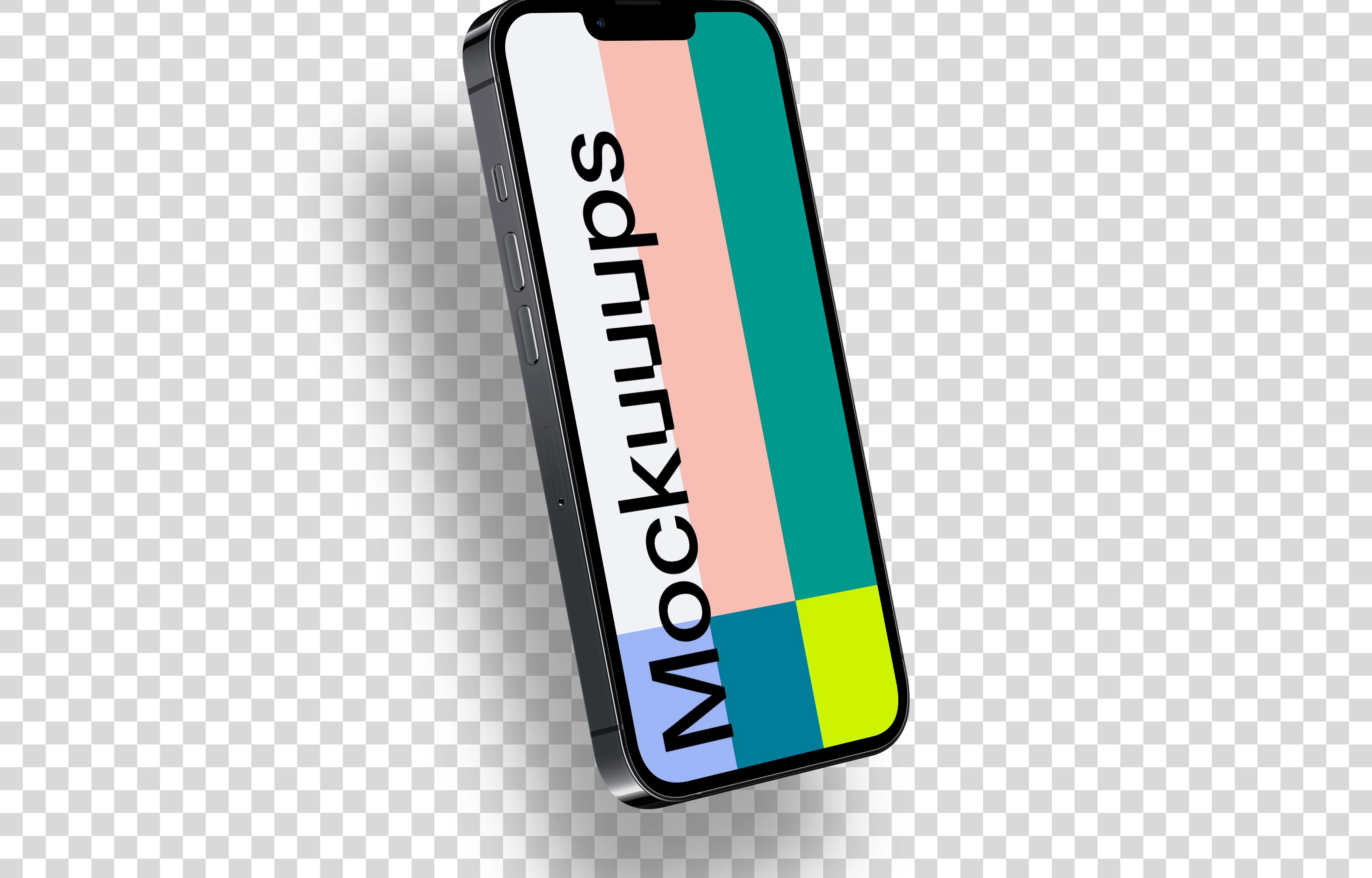 iPhone 13 Pro Mockup (Perspective Left - Floating Shadow)