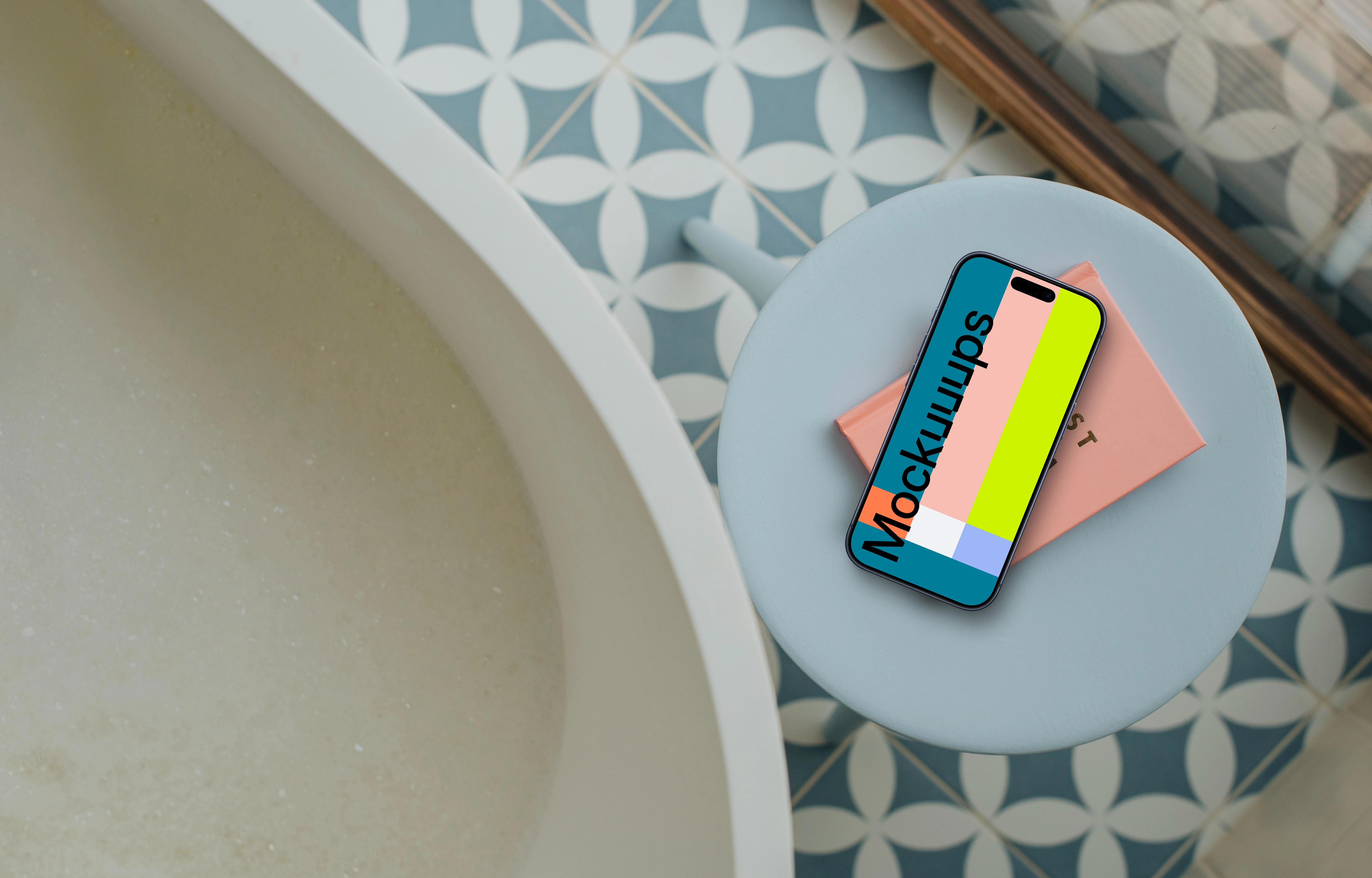 iPhone mockup for Mother‘s day in relaxing theme