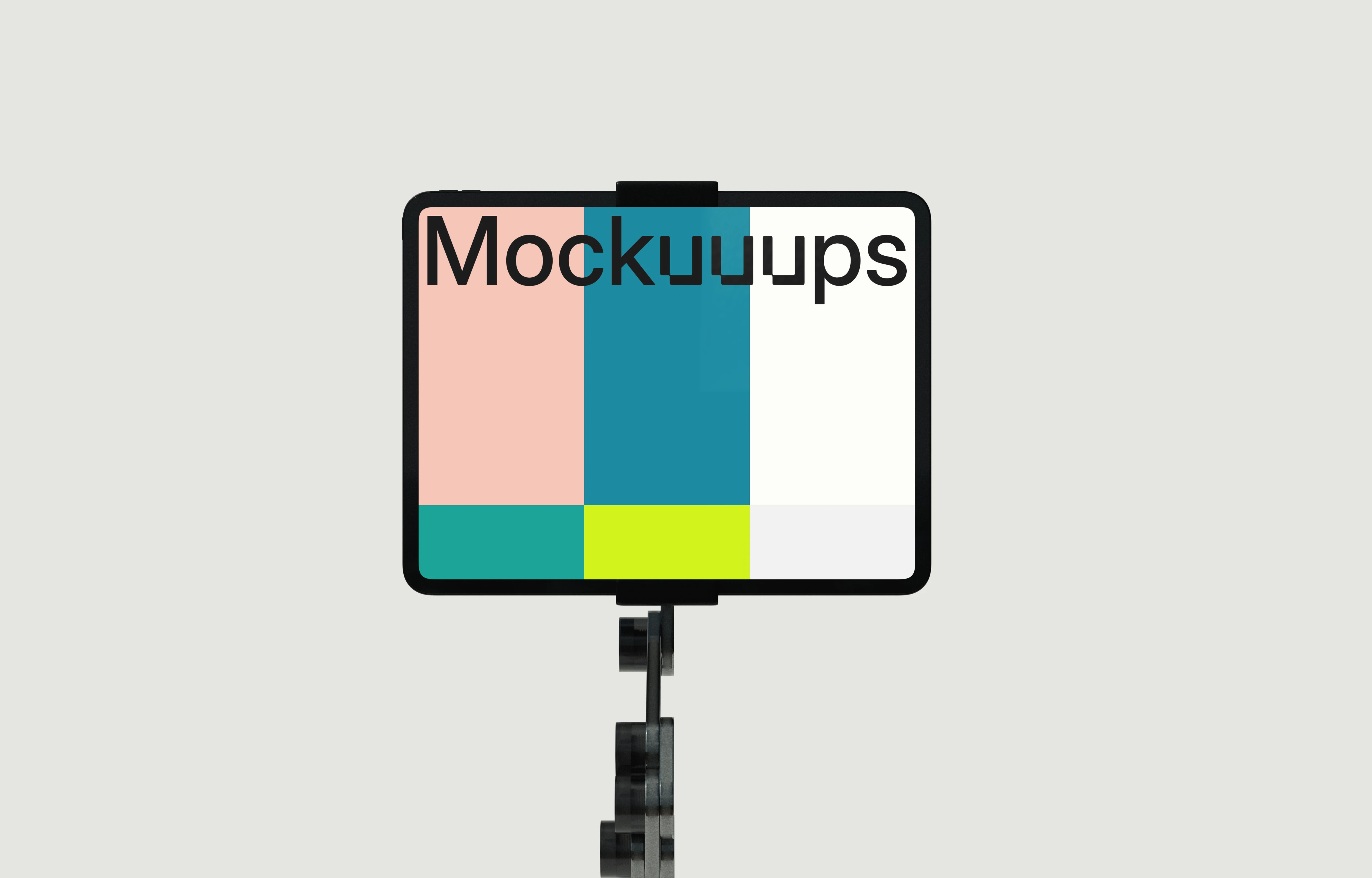 Landscape iPad Pro 12.9-inch mockup on transparent background