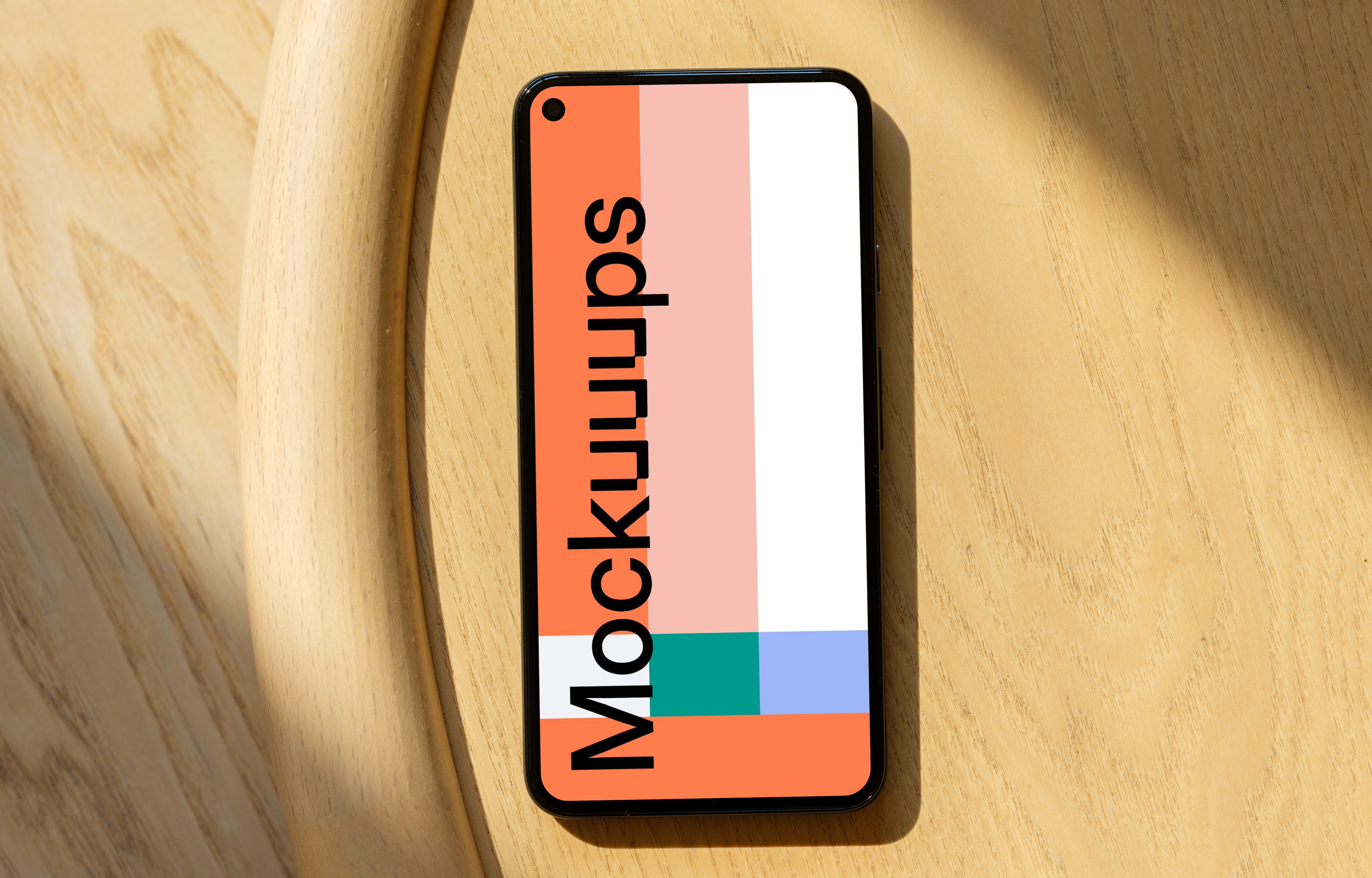 Pixel 5 on a wooden table