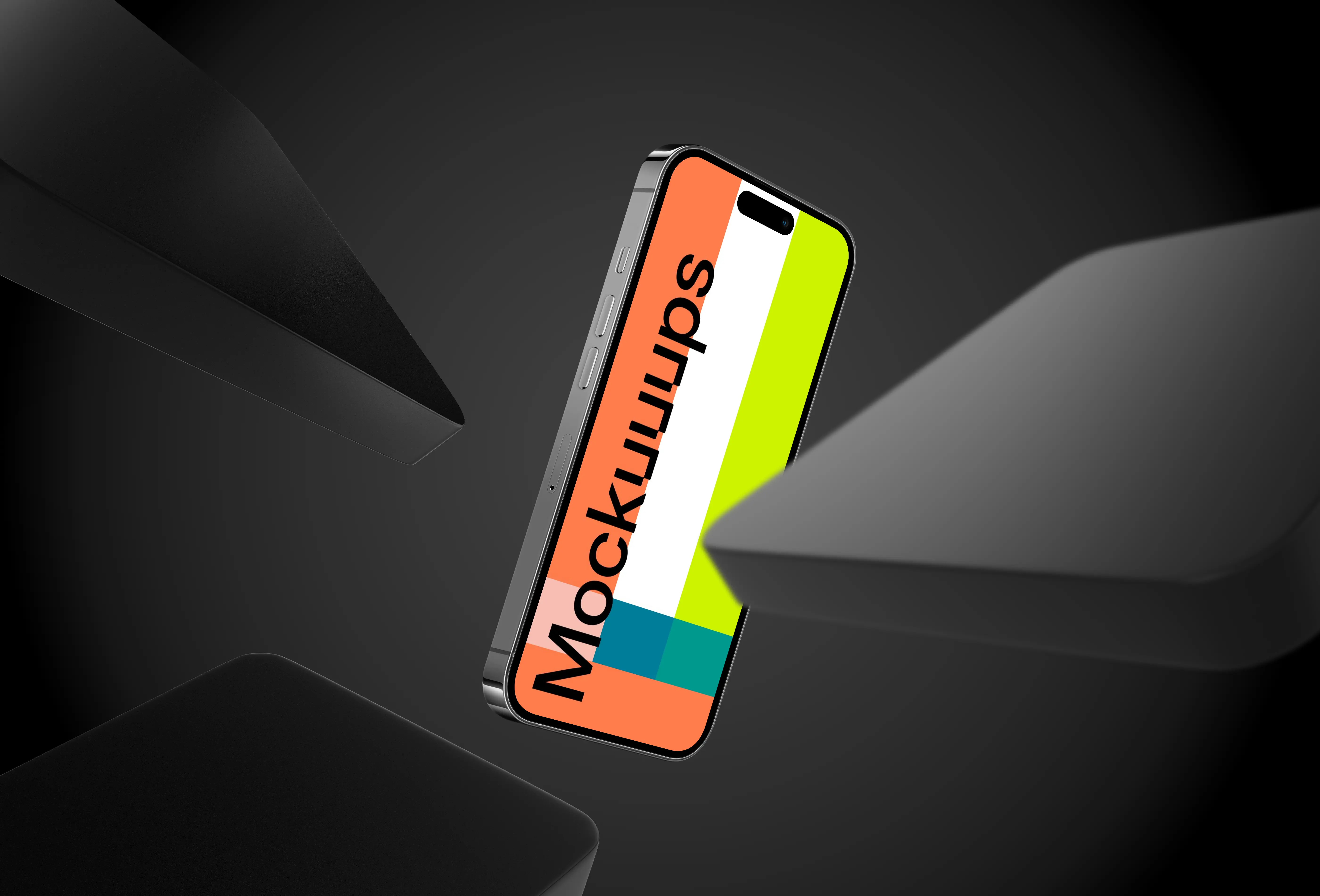 Floating Smartphone Mockup in the Air