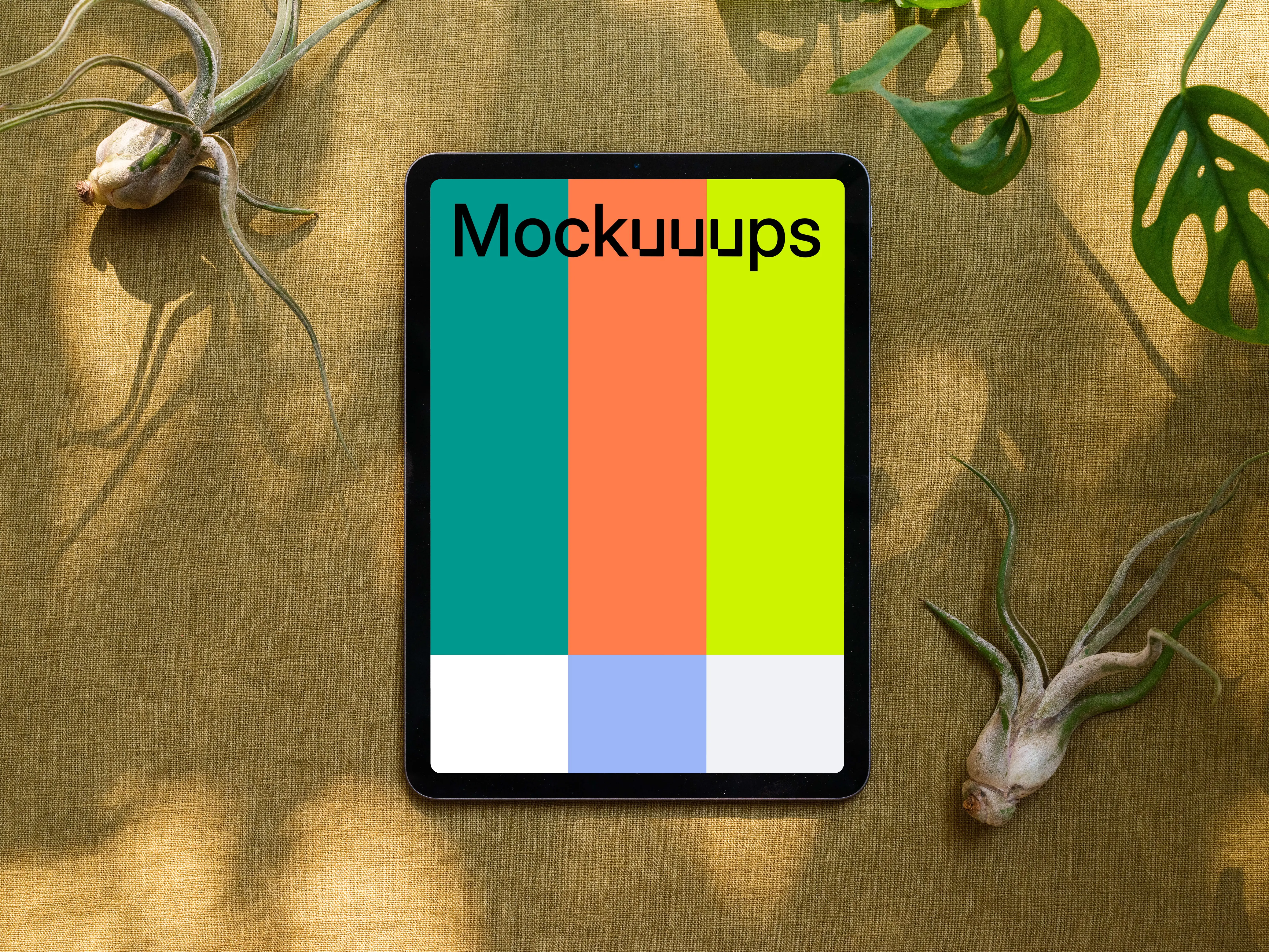 iPad Air mockup on a table