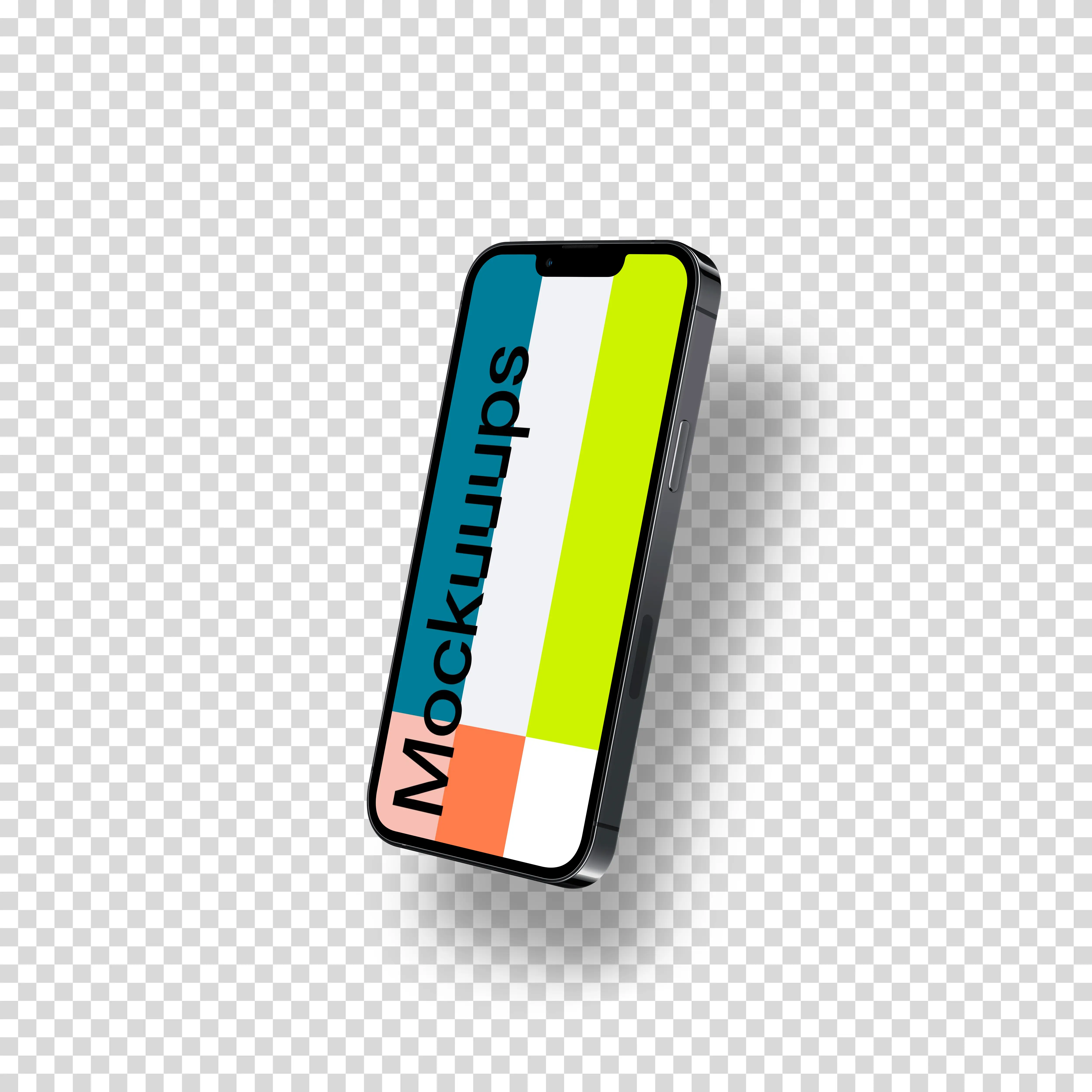 iPhone 13 Pro Mockup (Perspective Right - Floating Shadow)