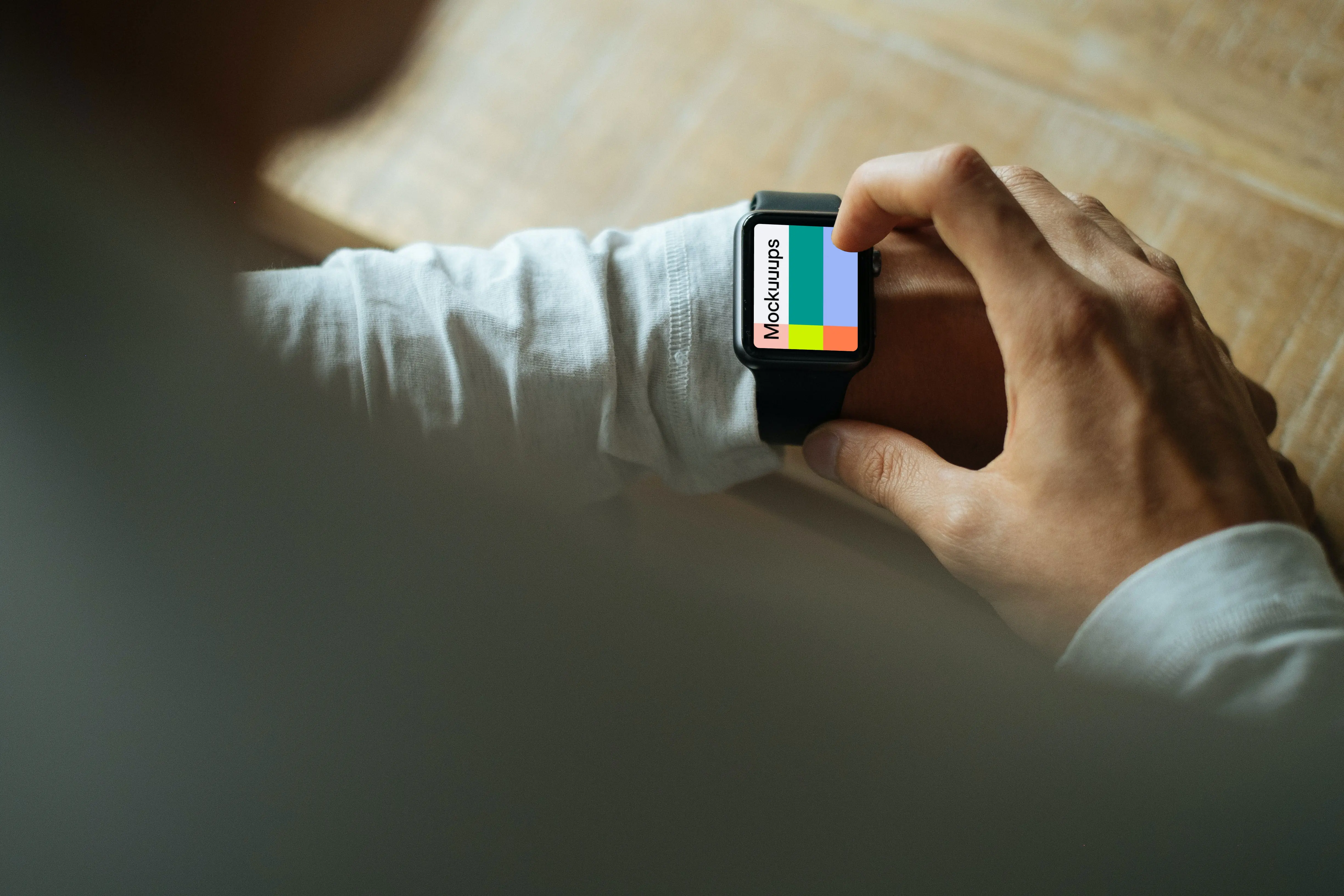 Selecting widget on Apple Watch mockup